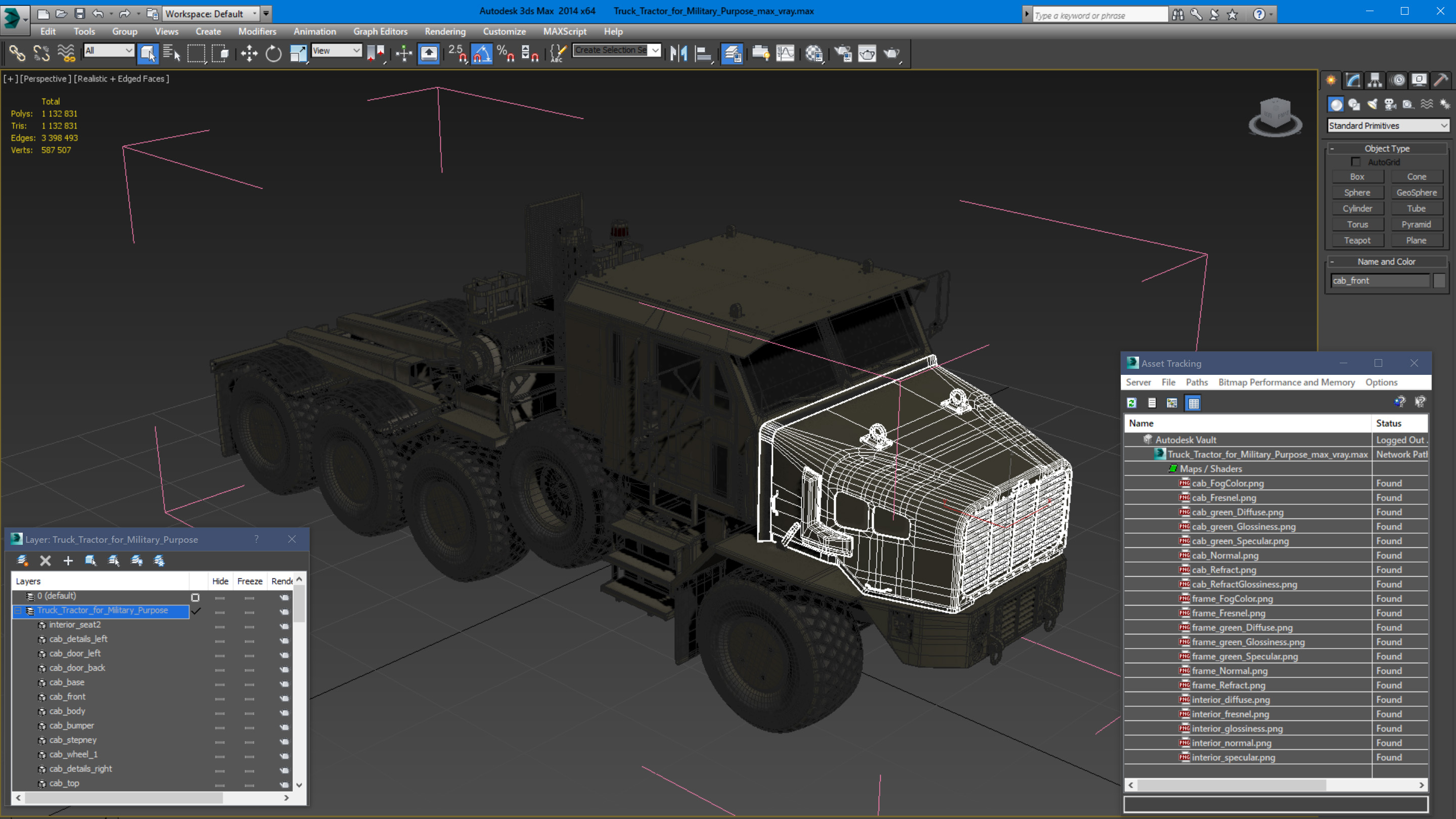 Truck Tractor for Military Purpose 3D model