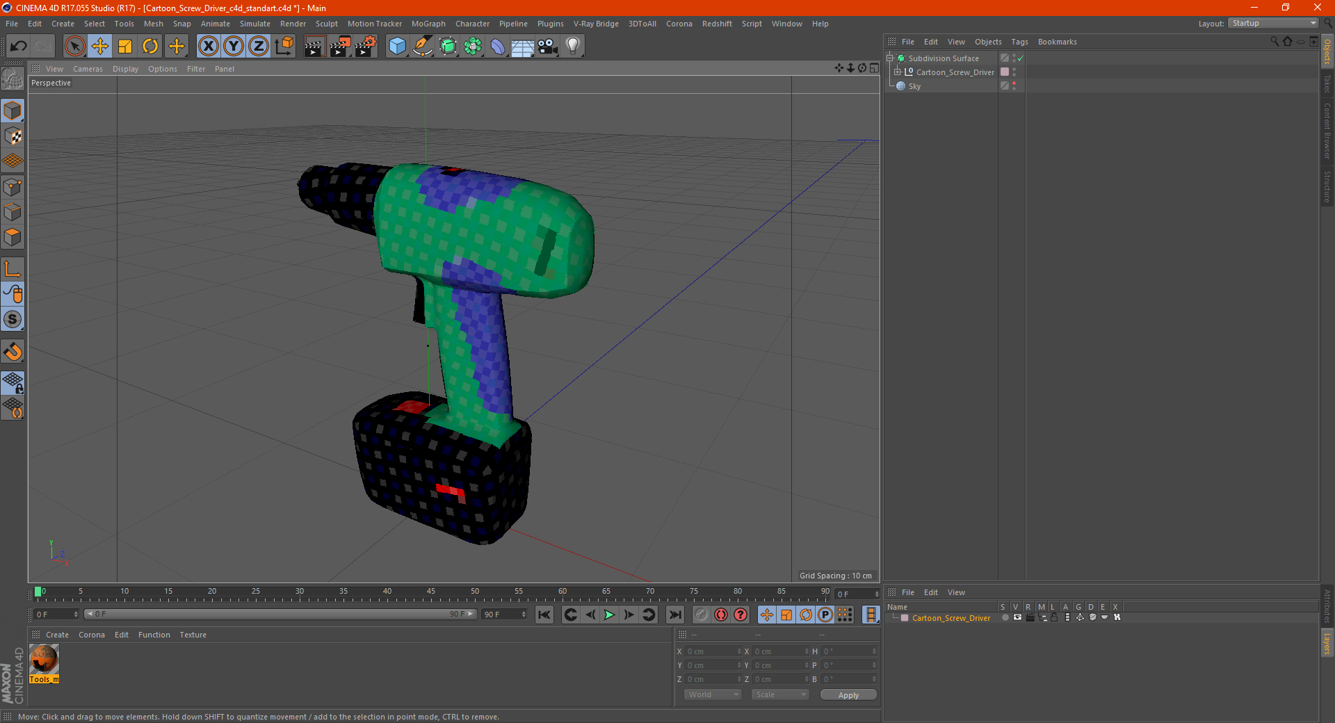 3D model Cartoon Screw Driver