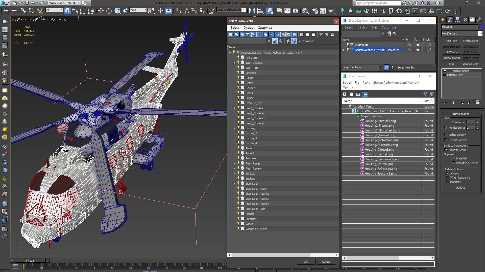 AgustaWestland AW101 Helicopter Italian Navy 3D model