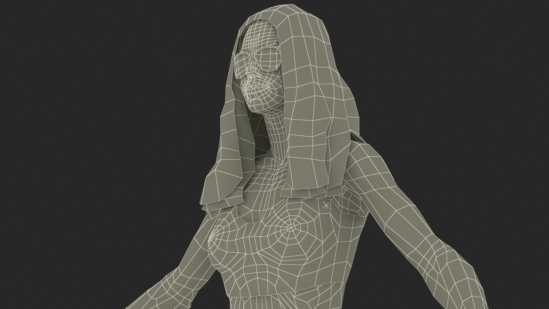 Caucasian Woman Beach Style T-pose 3D model