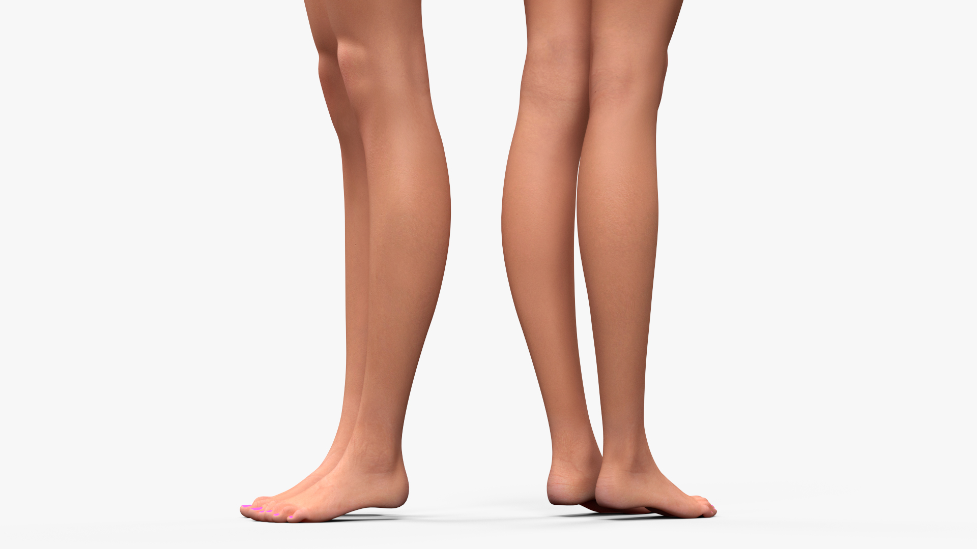 Caucasian Woman Beach Style T-pose 3D model