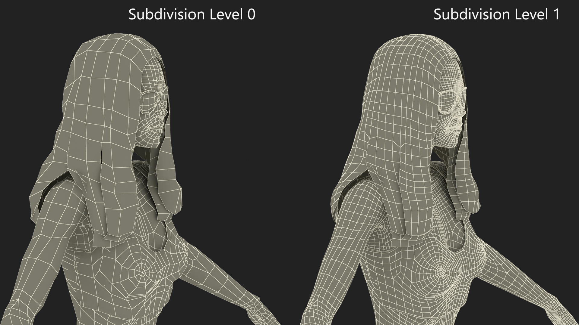 Caucasian Woman Beach Style T-pose 3D model