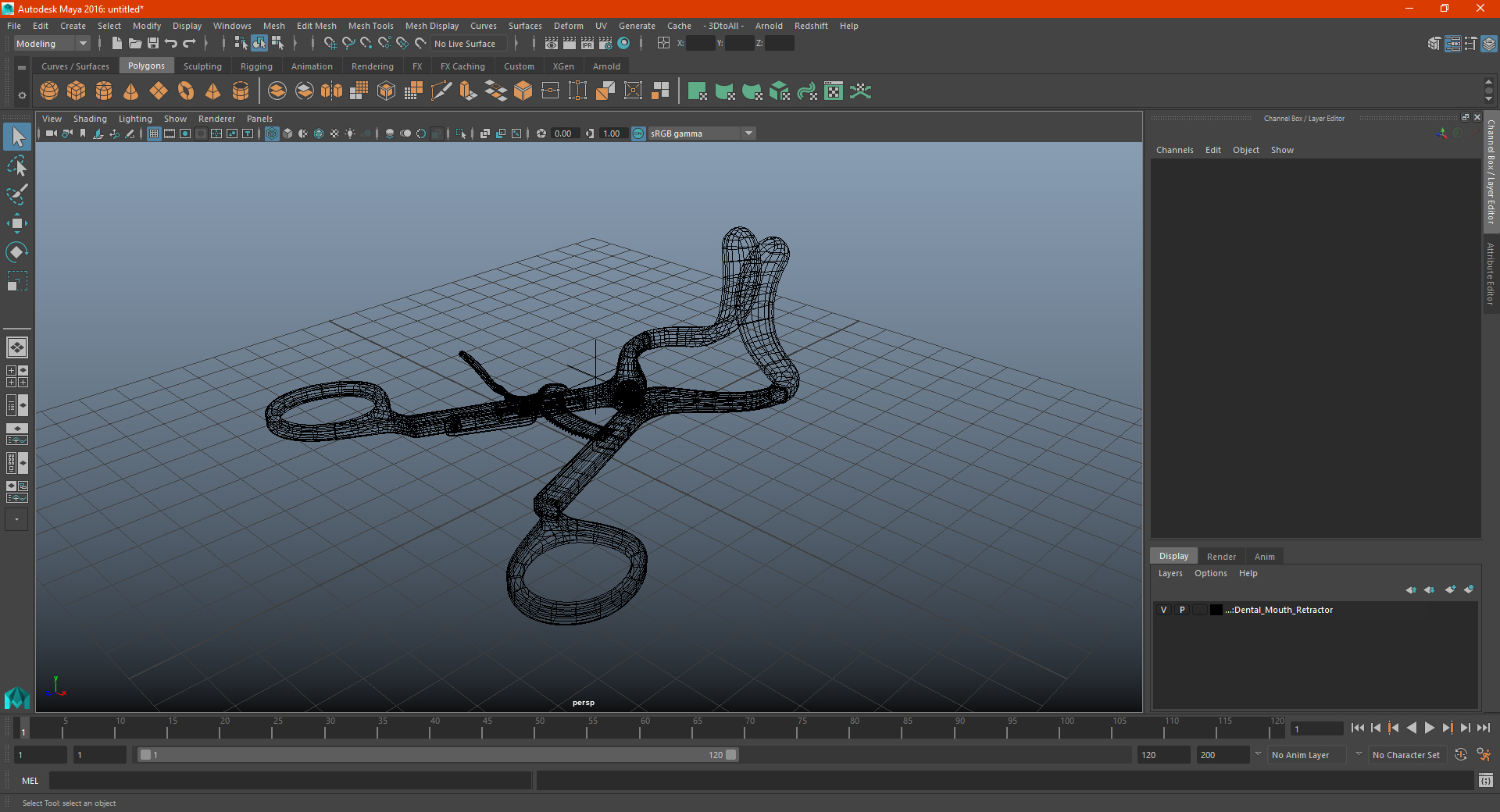 Dental Mouth Retractor 3D