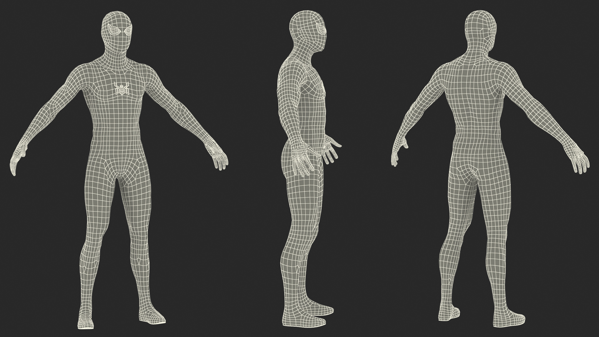 3D Spider Man Neutral Pose model
