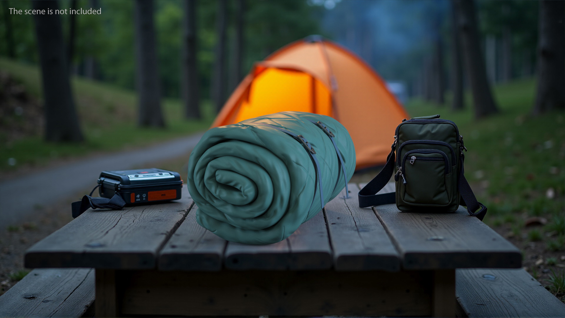 Rolled Up Sleeping Bag 3D