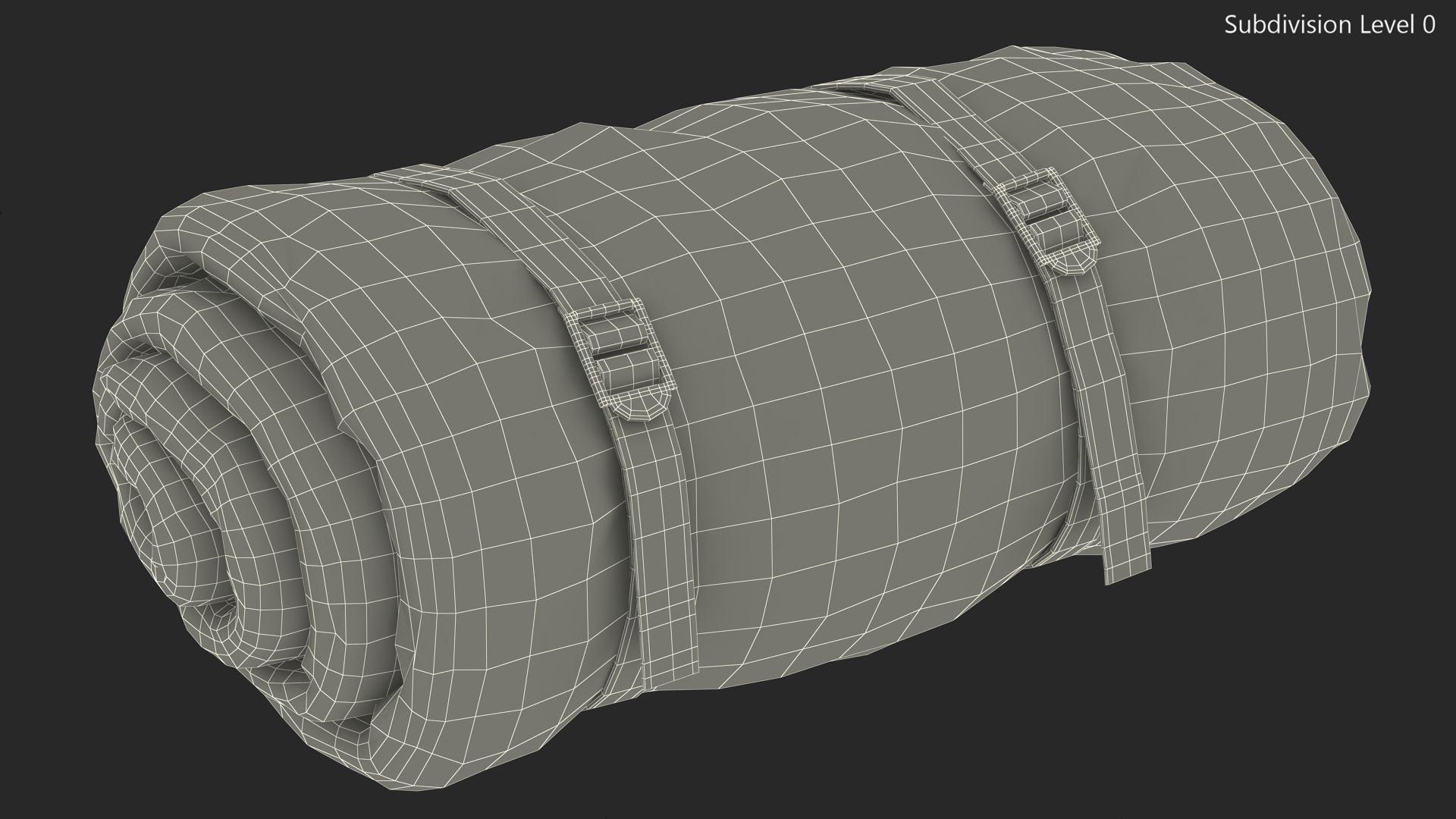 Rolled Up Sleeping Bag 3D