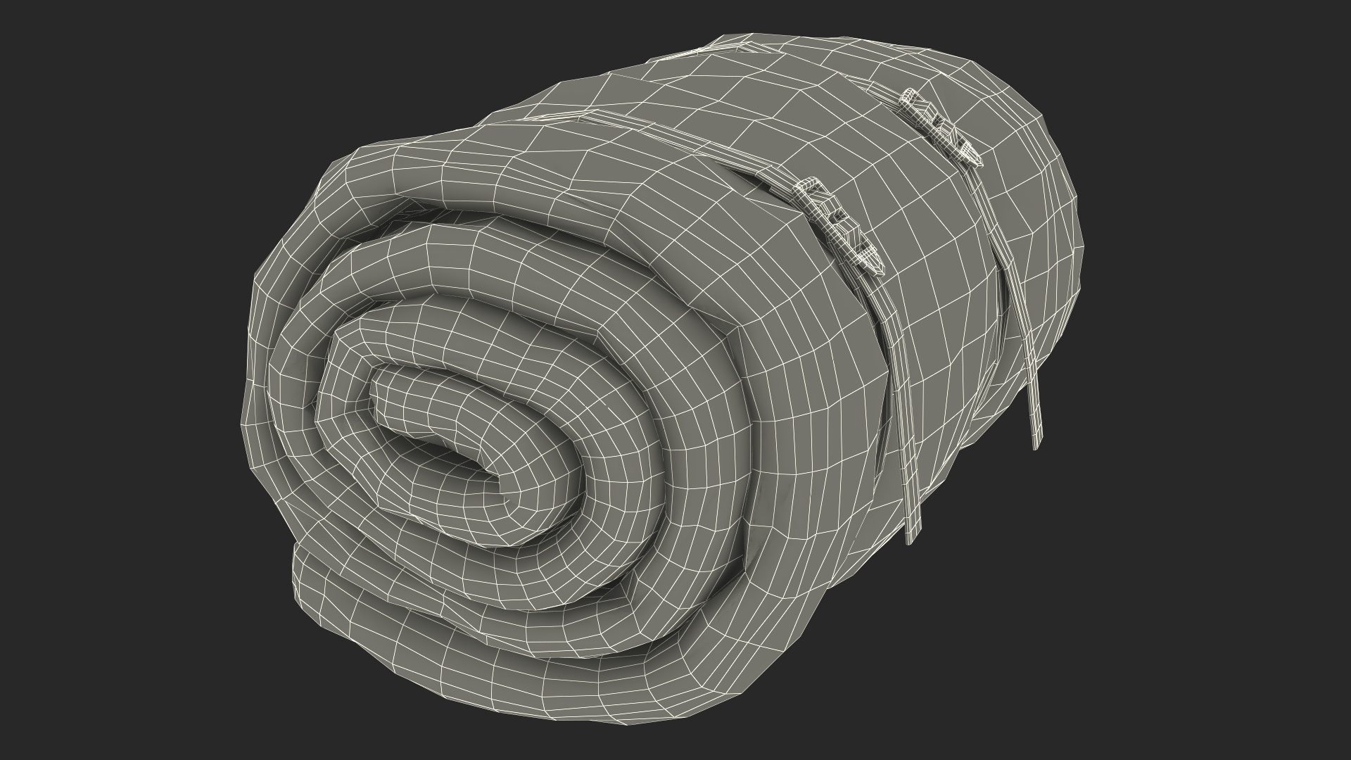 Rolled Up Sleeping Bag 3D
