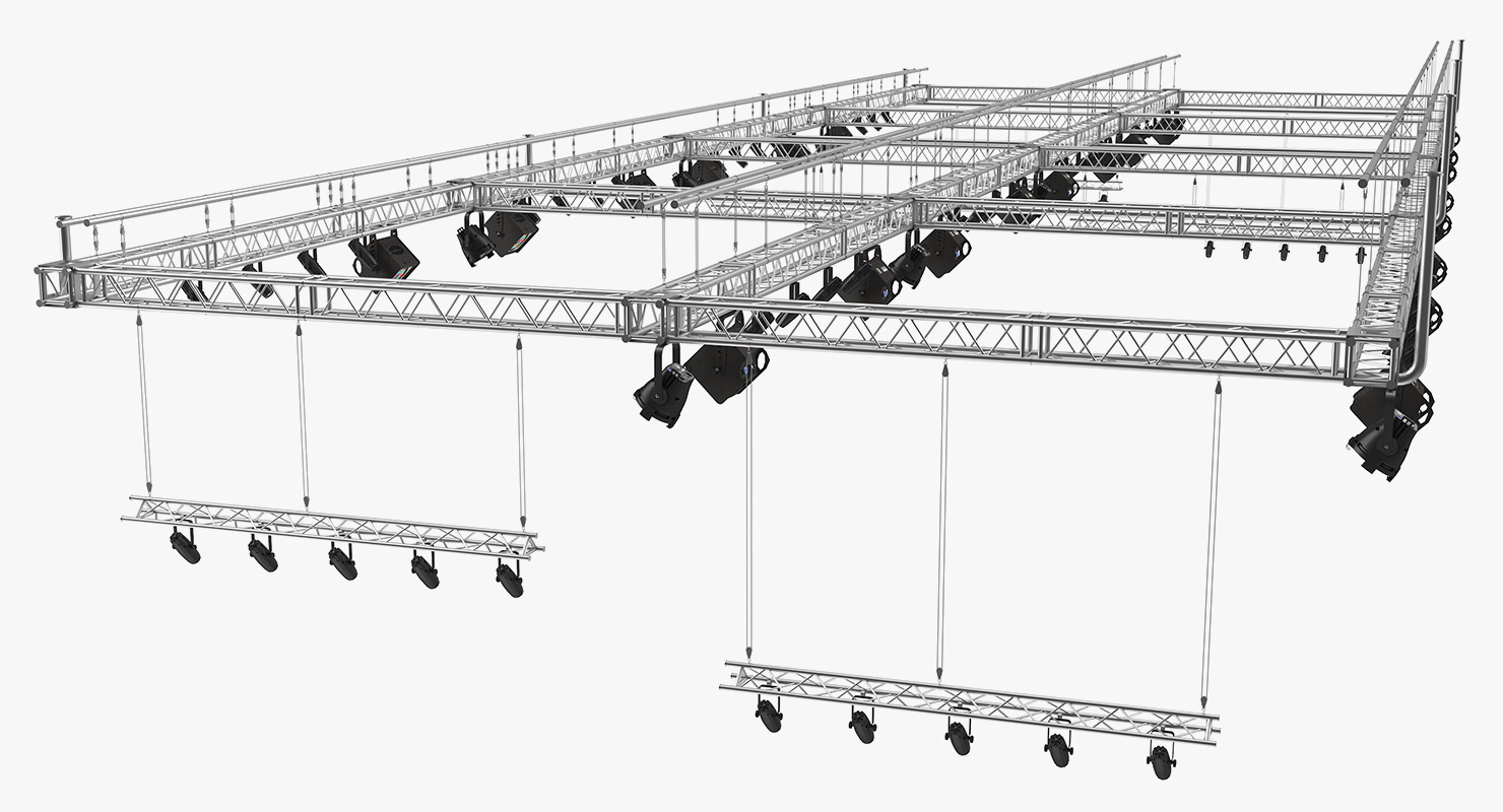 3D model Roof Mounted Stage Lights