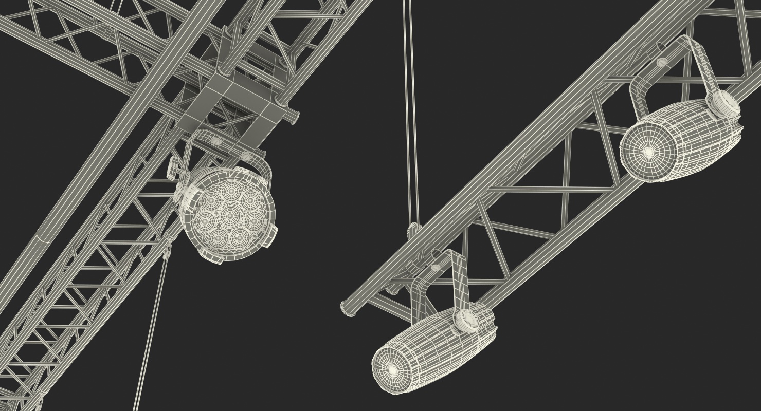 3D model Roof Mounted Stage Lights