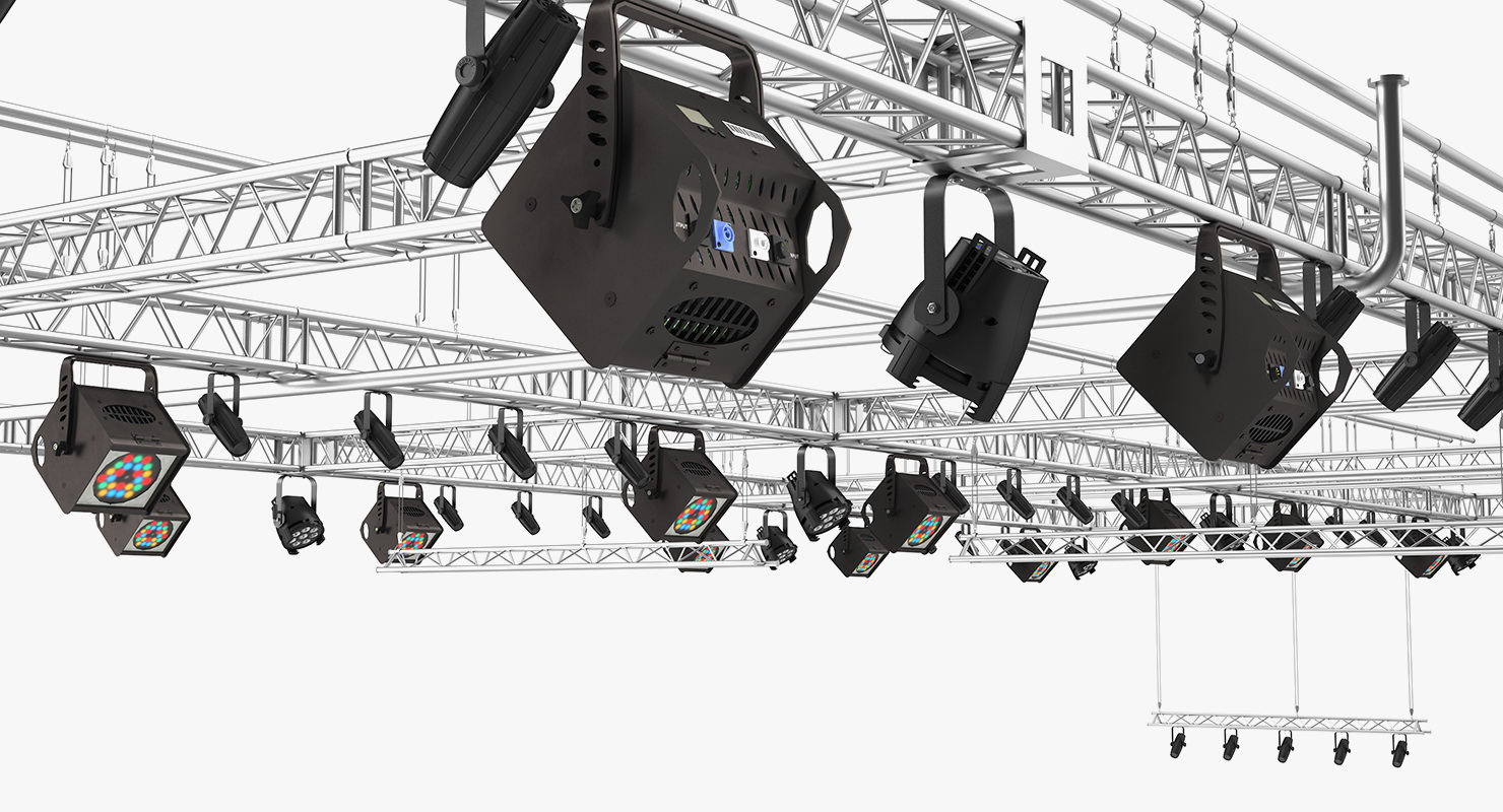 3D model Roof Mounted Stage Lights