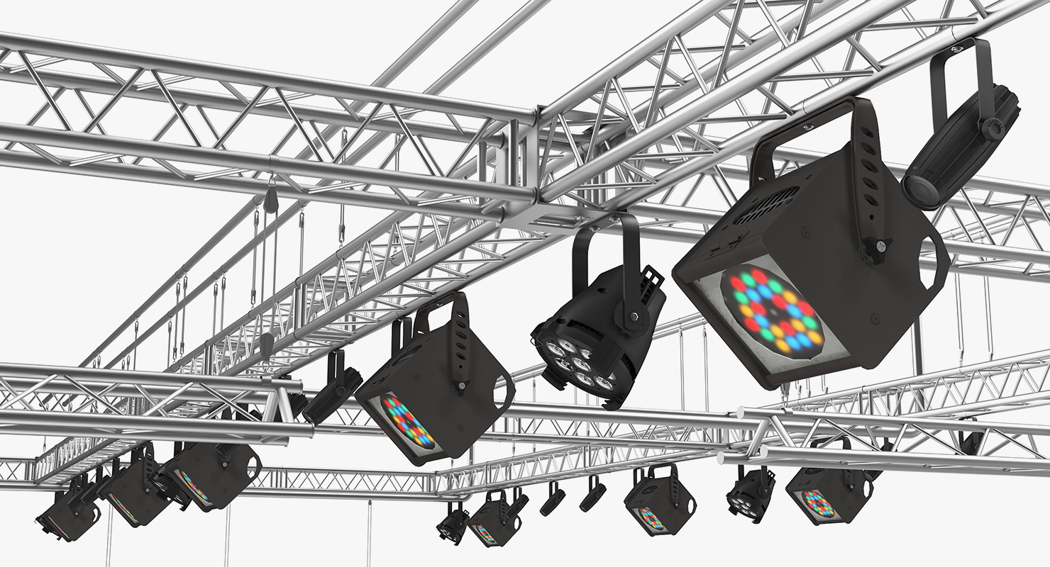 3D model Roof Mounted Stage Lights