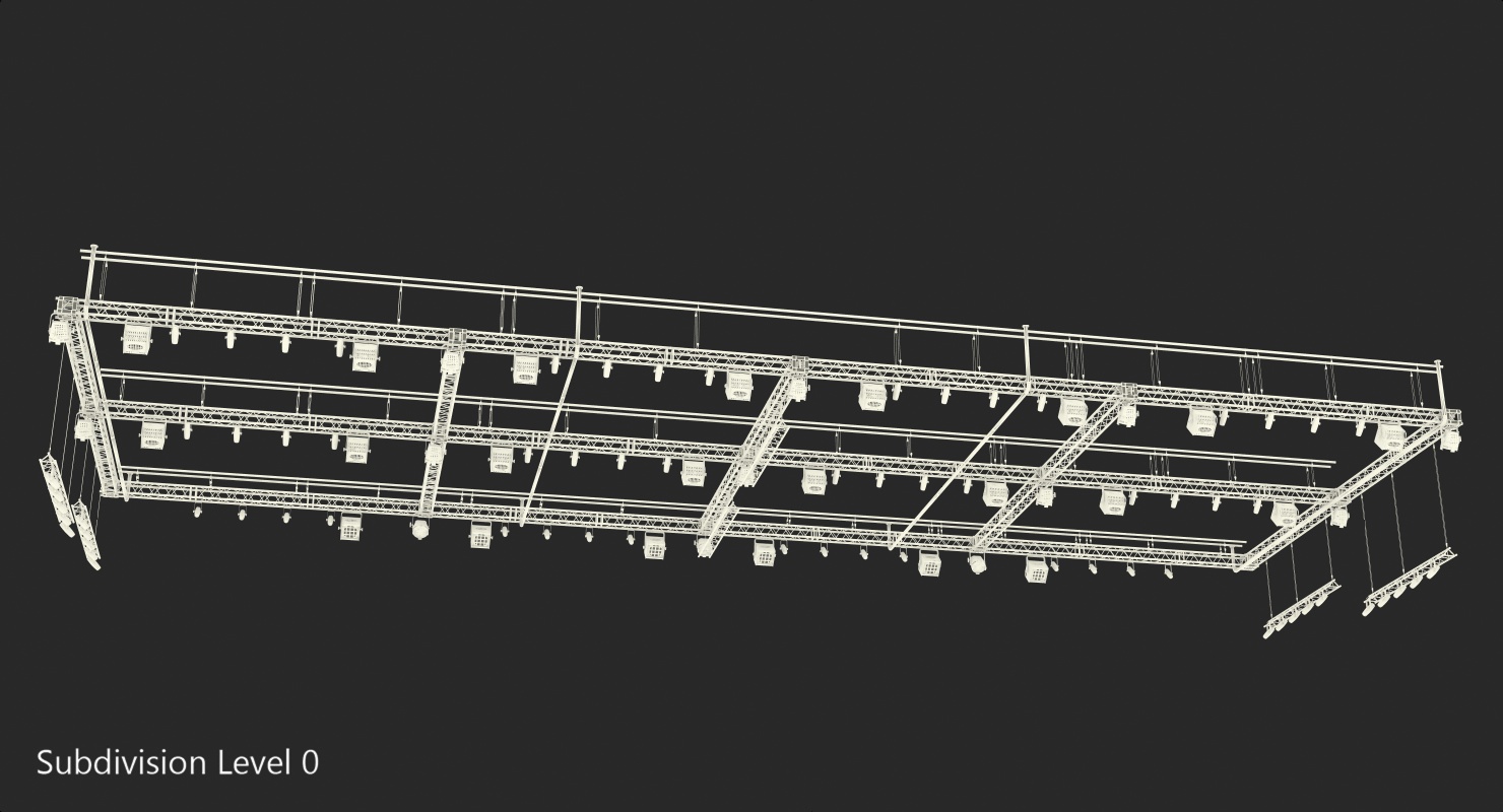 3D model Roof Mounted Stage Lights