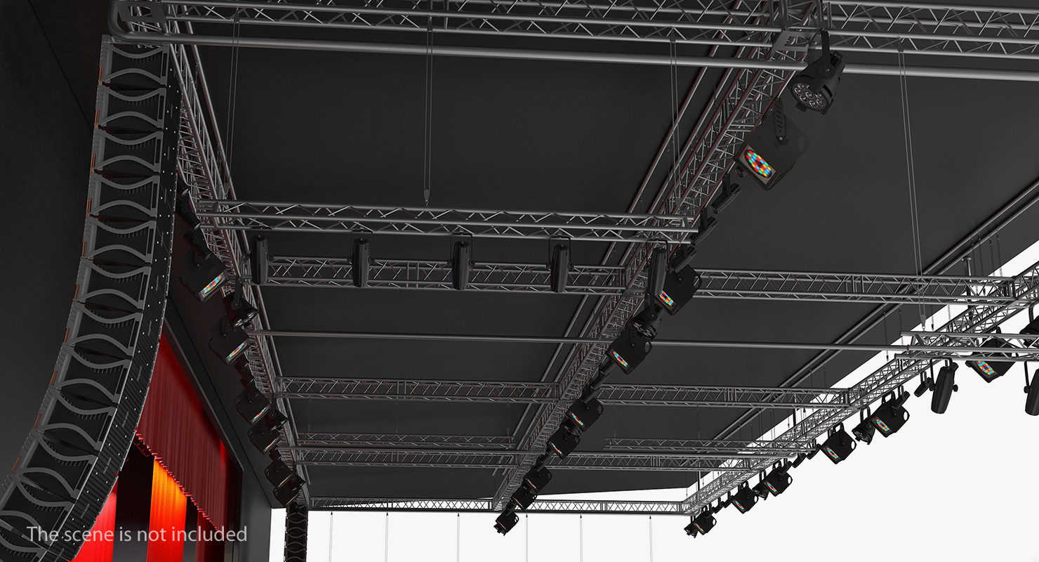 3D model Roof Mounted Stage Lights