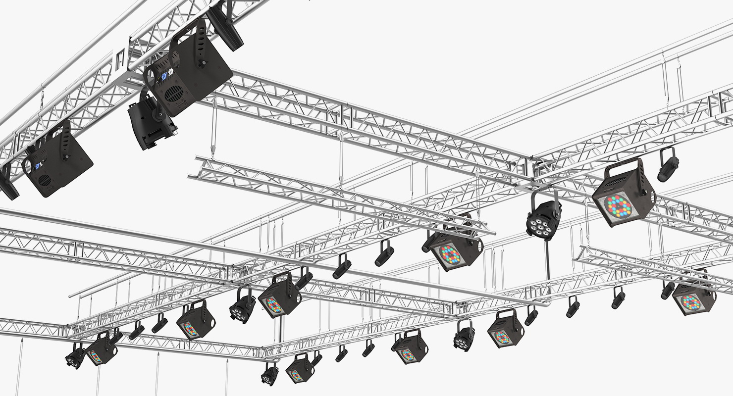 3D model Roof Mounted Stage Lights