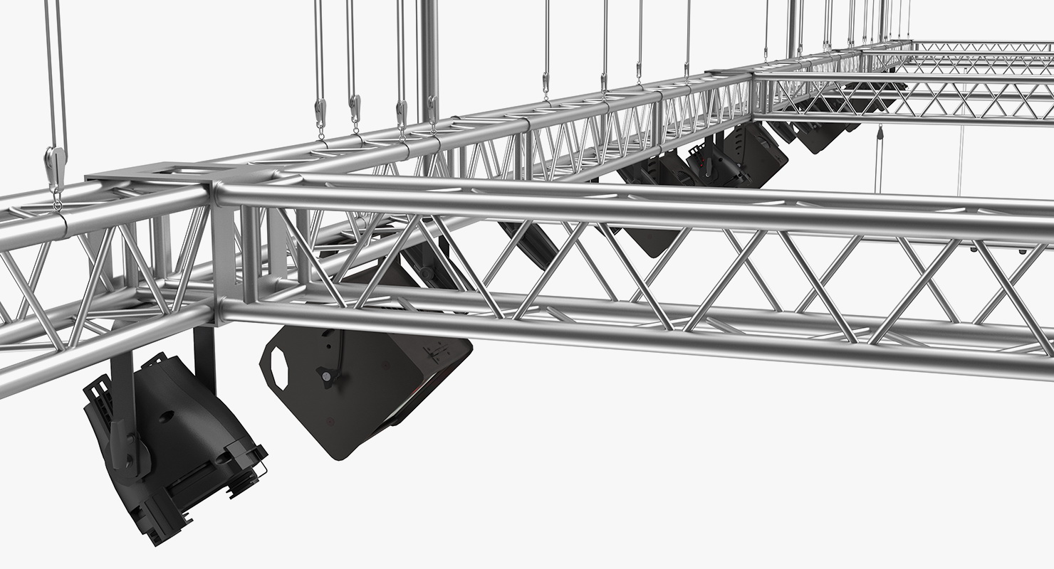 3D model Roof Mounted Stage Lights