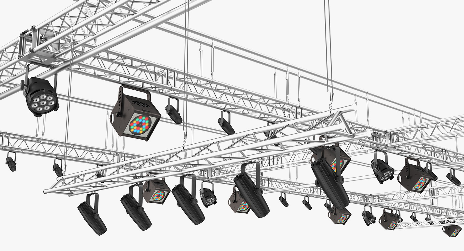 3D model Roof Mounted Stage Lights