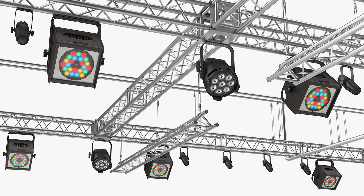 3D model Roof Mounted Stage Lights