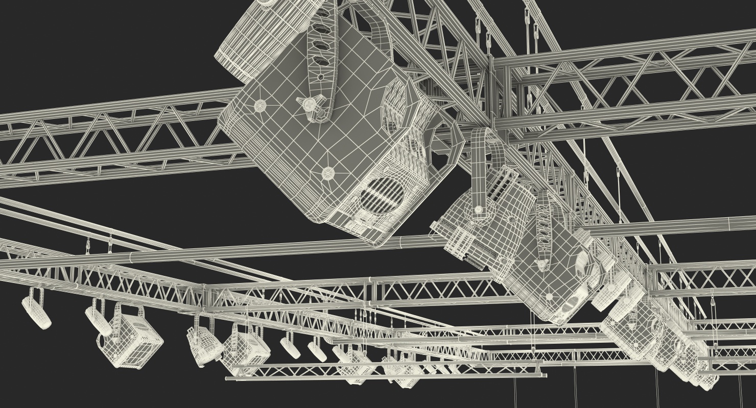3D model Roof Mounted Stage Lights