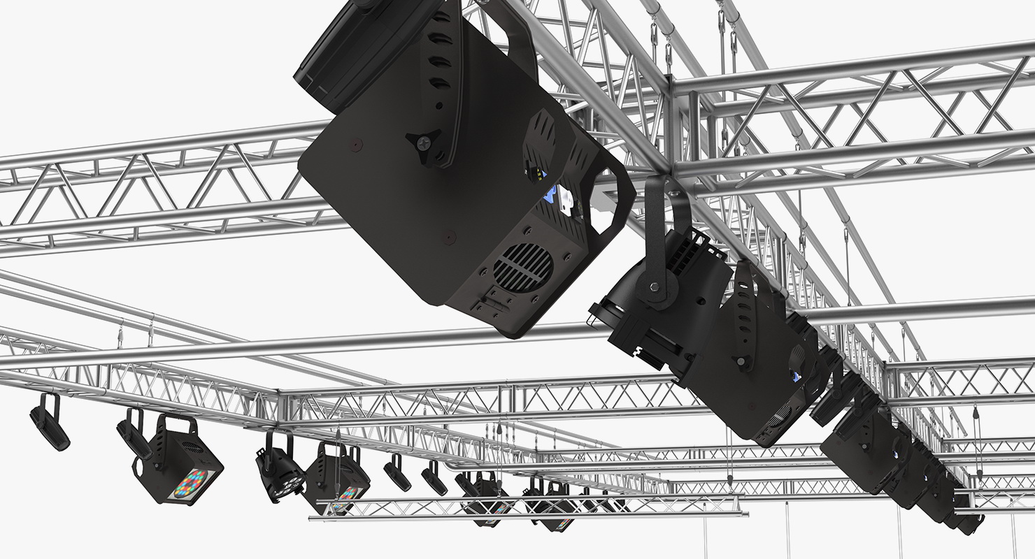 3D model Roof Mounted Stage Lights