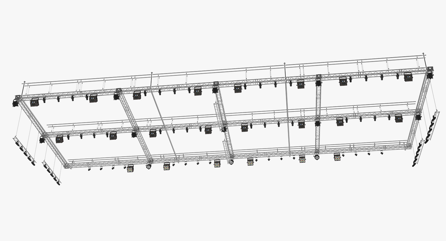3D model Roof Mounted Stage Lights