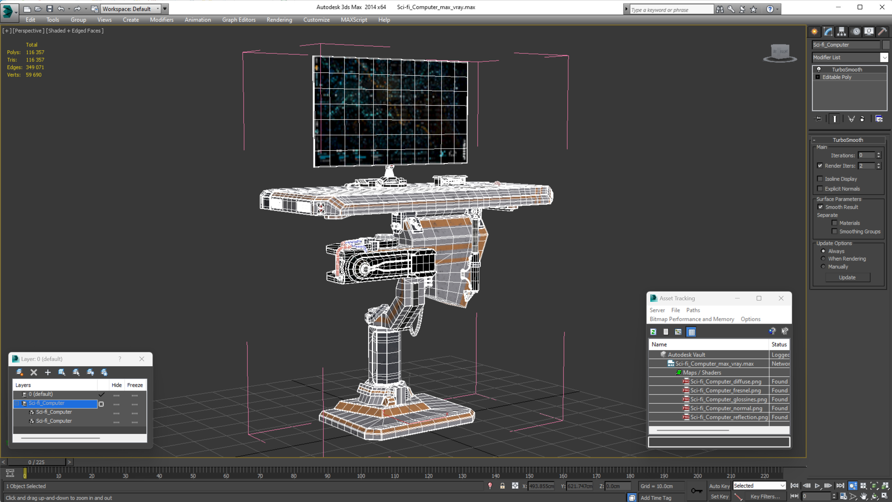 3D model Sci-fi Computer
