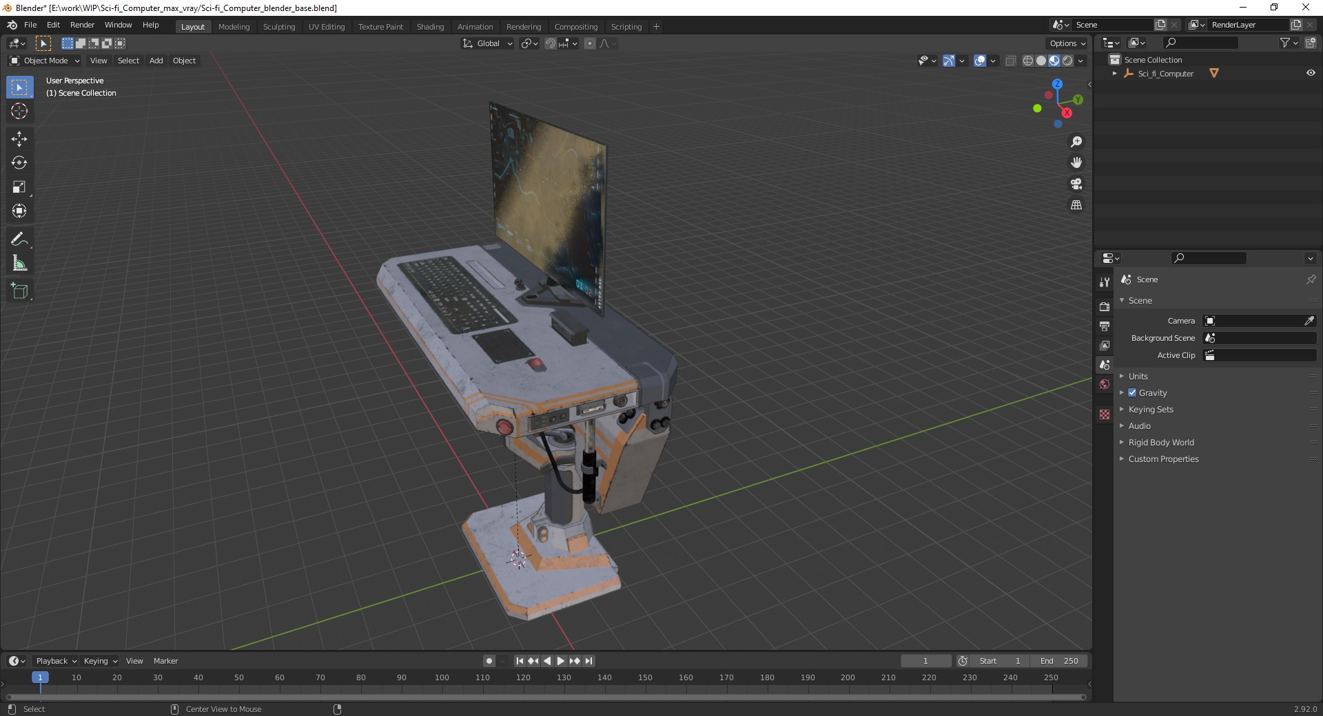 3D model Sci-fi Computer
