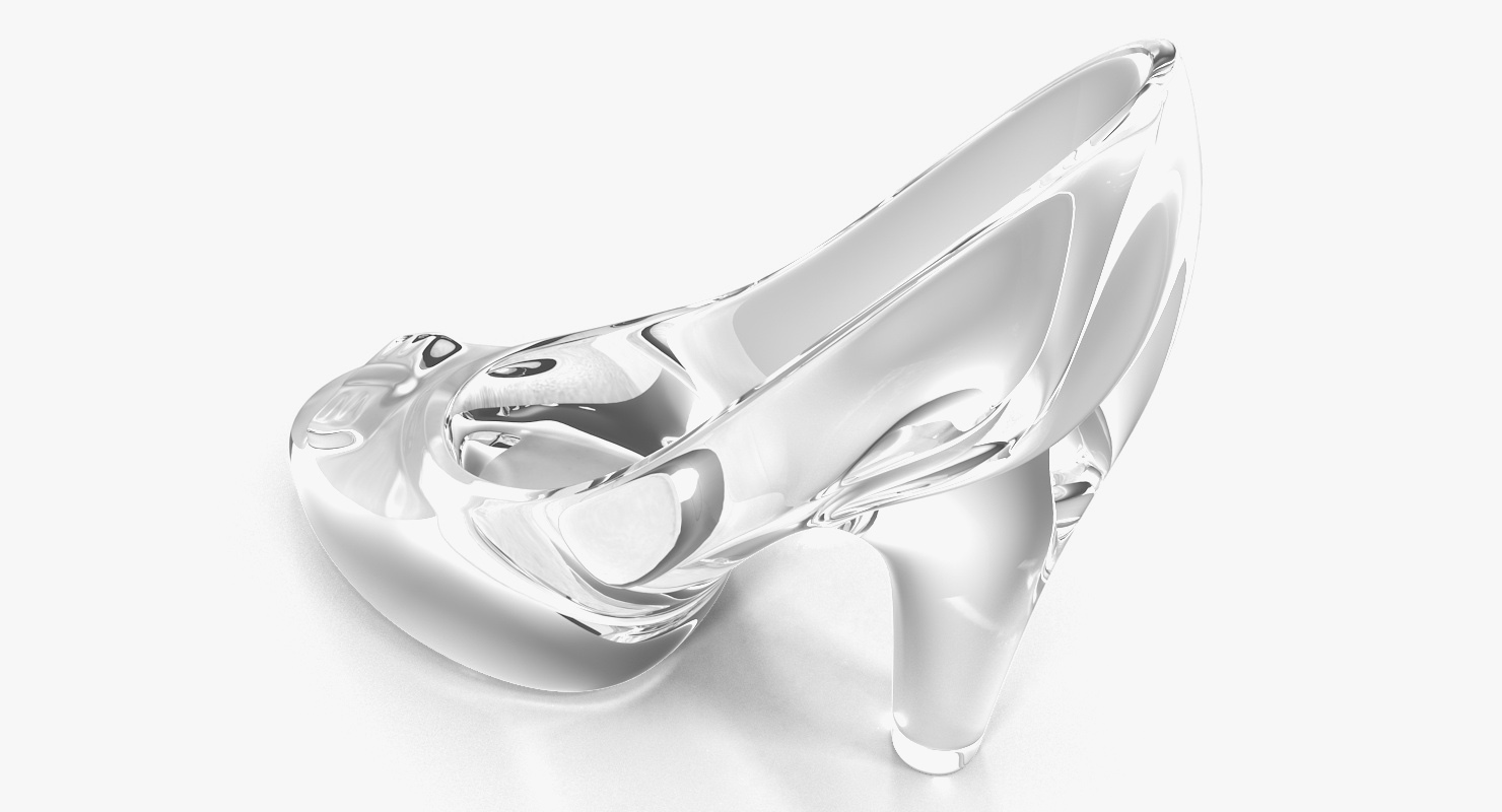 Glass Slipper Shoes 3D model