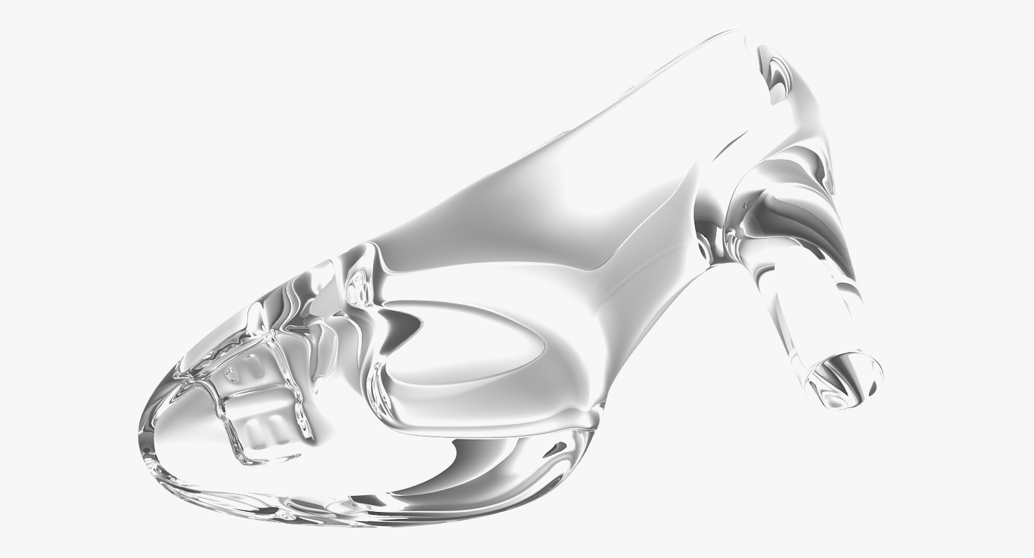 Glass Slipper Shoes 3D model