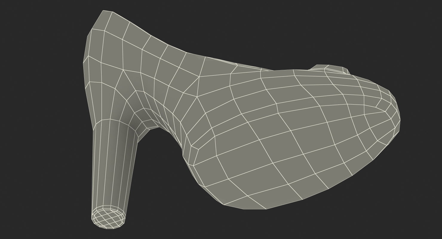 Glass Slipper Shoes 3D model