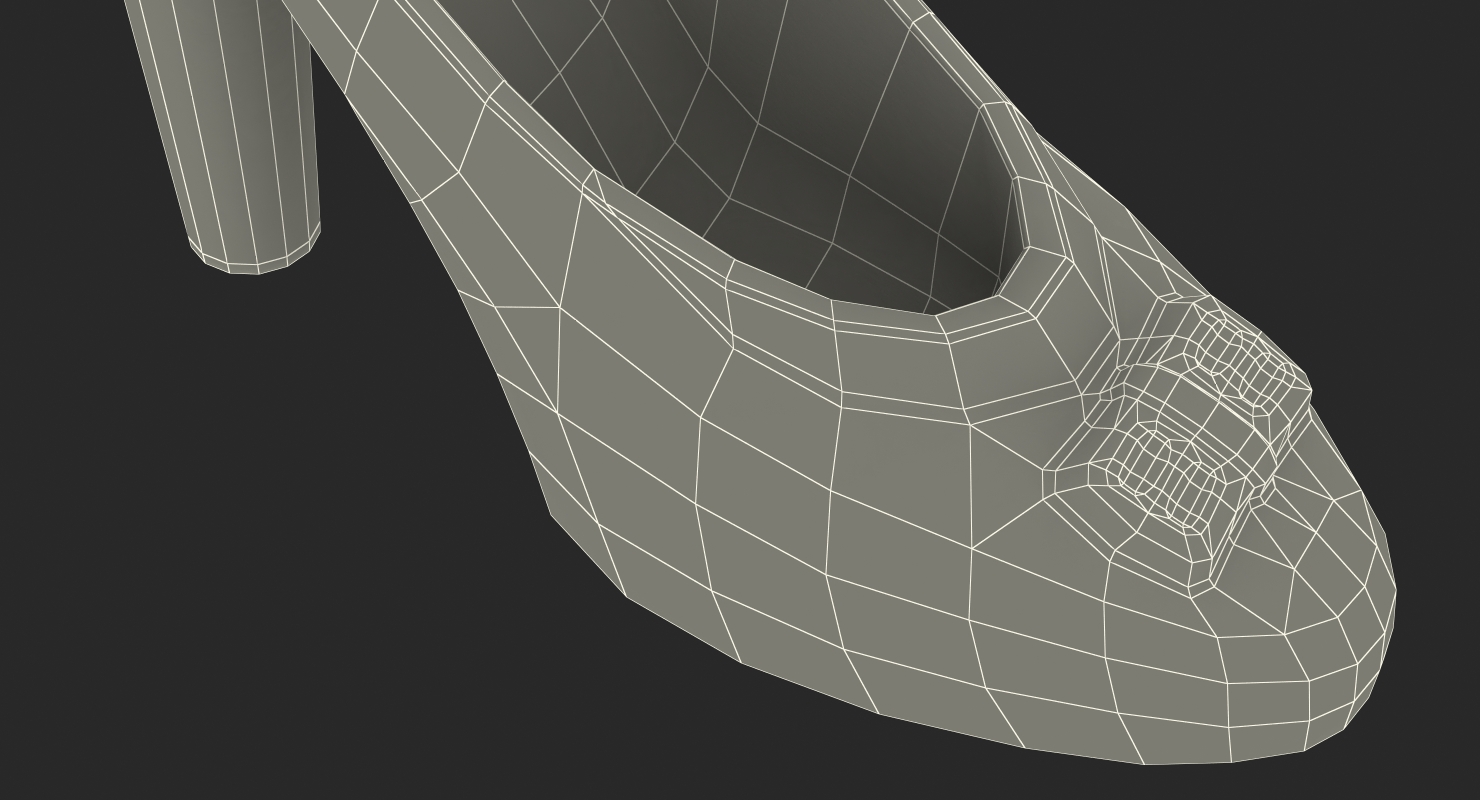 Glass Slipper Shoes 3D model