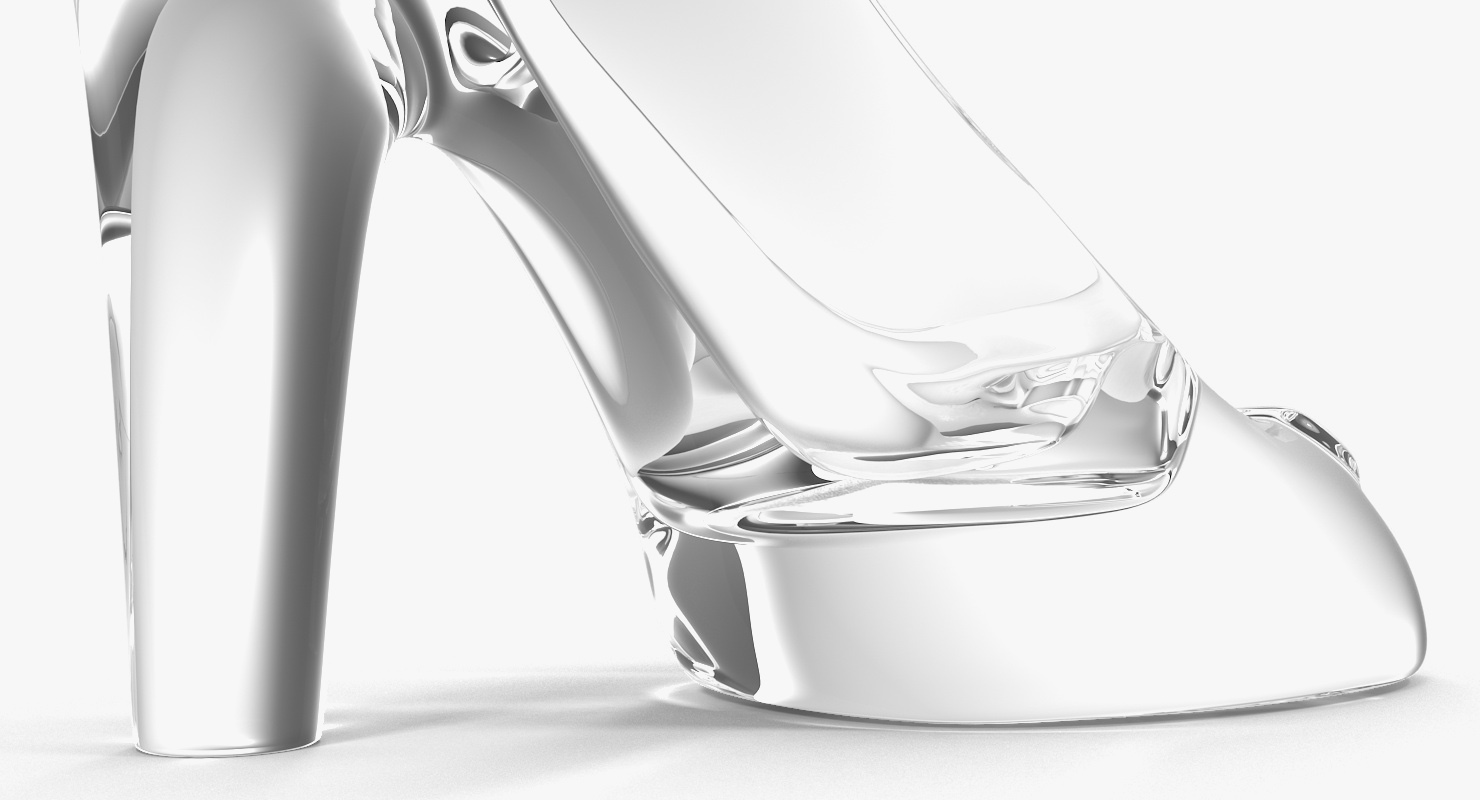 Glass Slipper Shoes 3D model