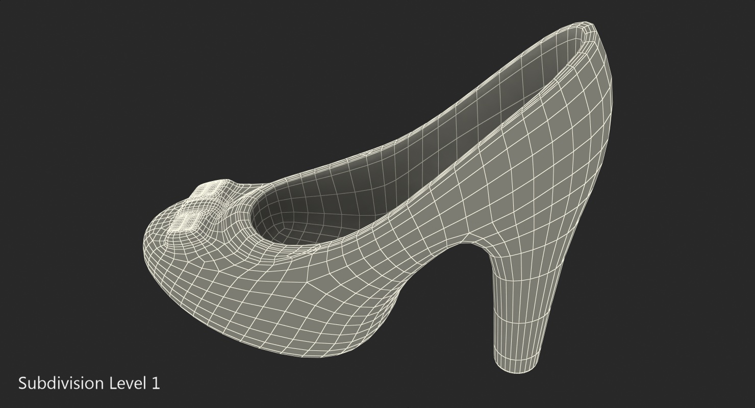 Glass Slipper Shoes 3D model