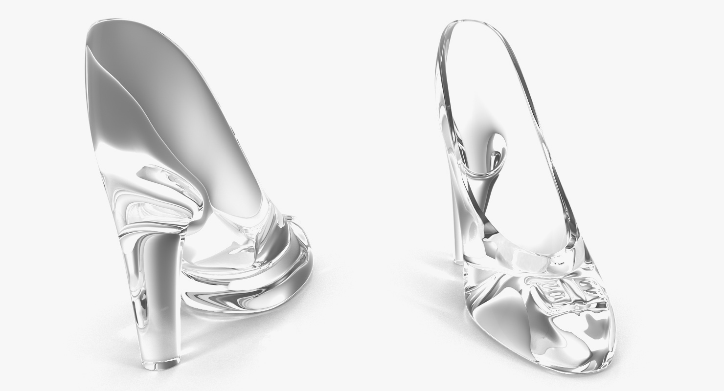 Glass Slipper Shoes 3D model