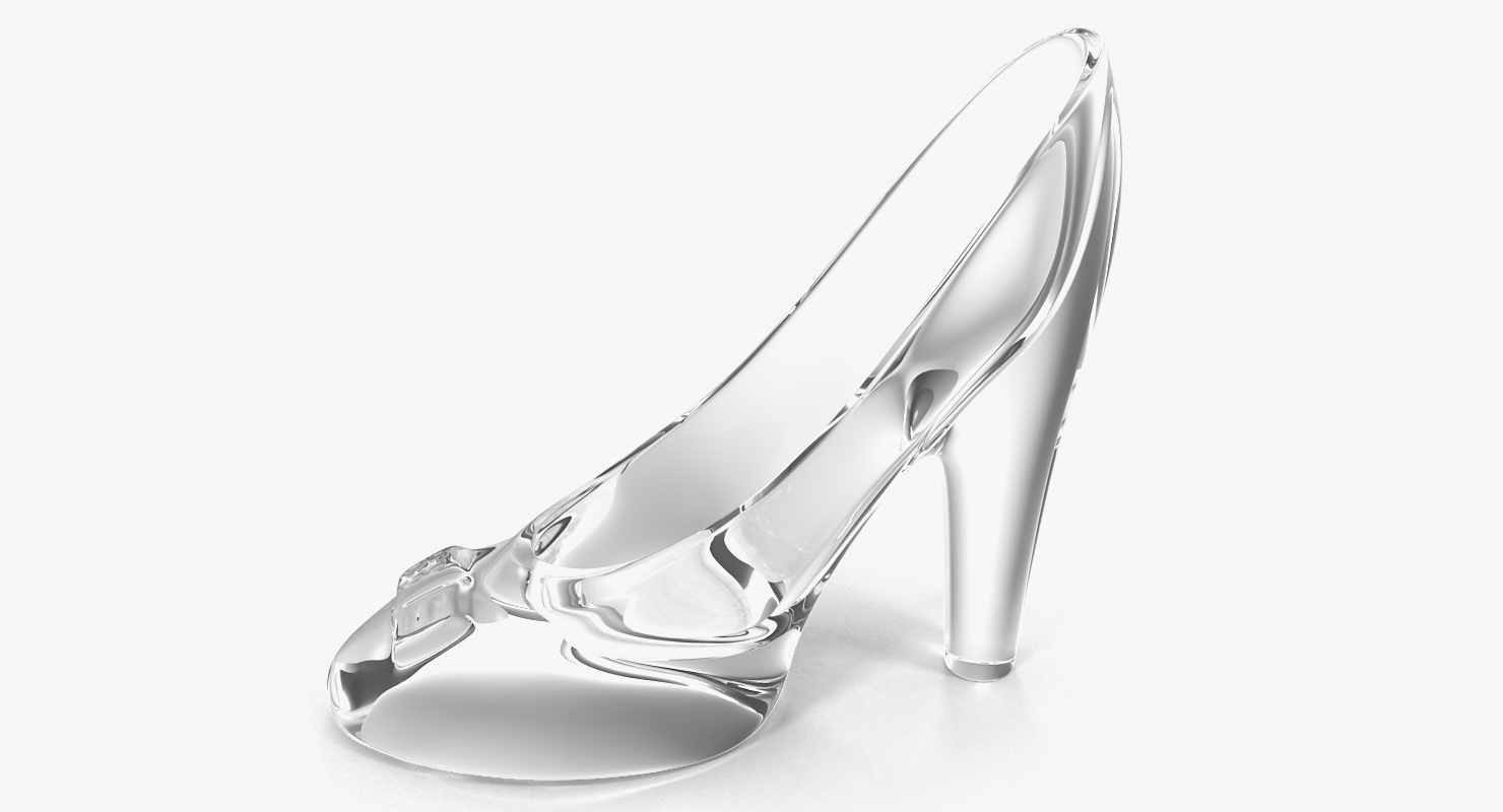 Glass Slipper Shoes 3D model