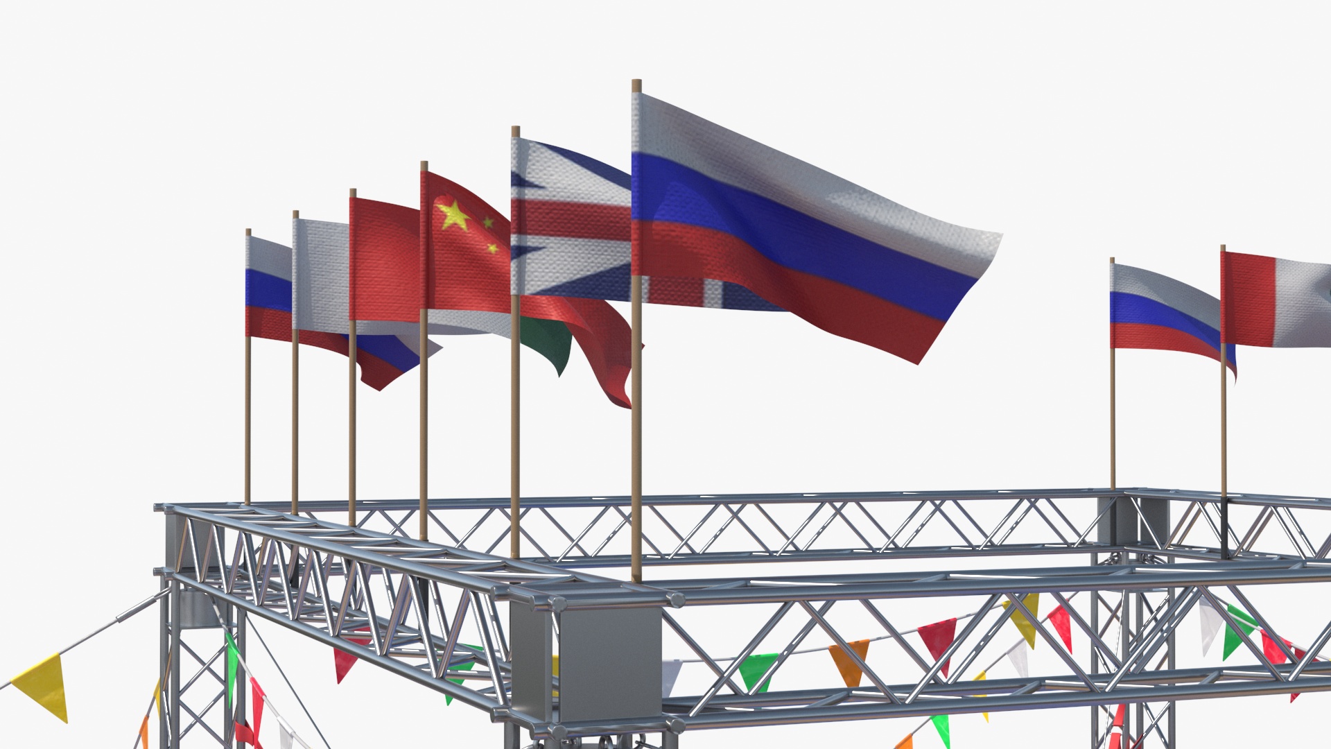 Circus Tent with Ticket Booth 3D model