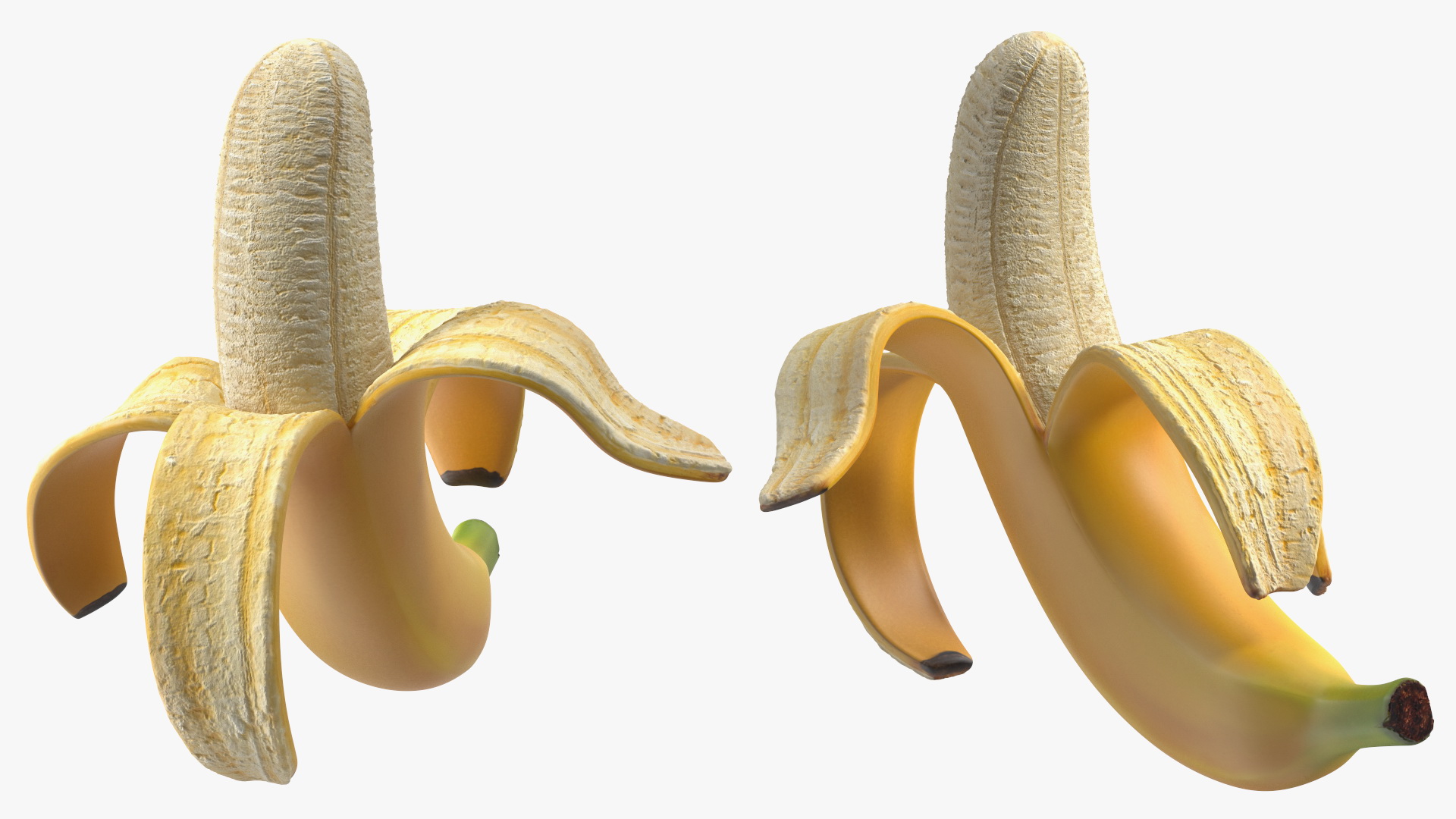 3D Banana Peeled model