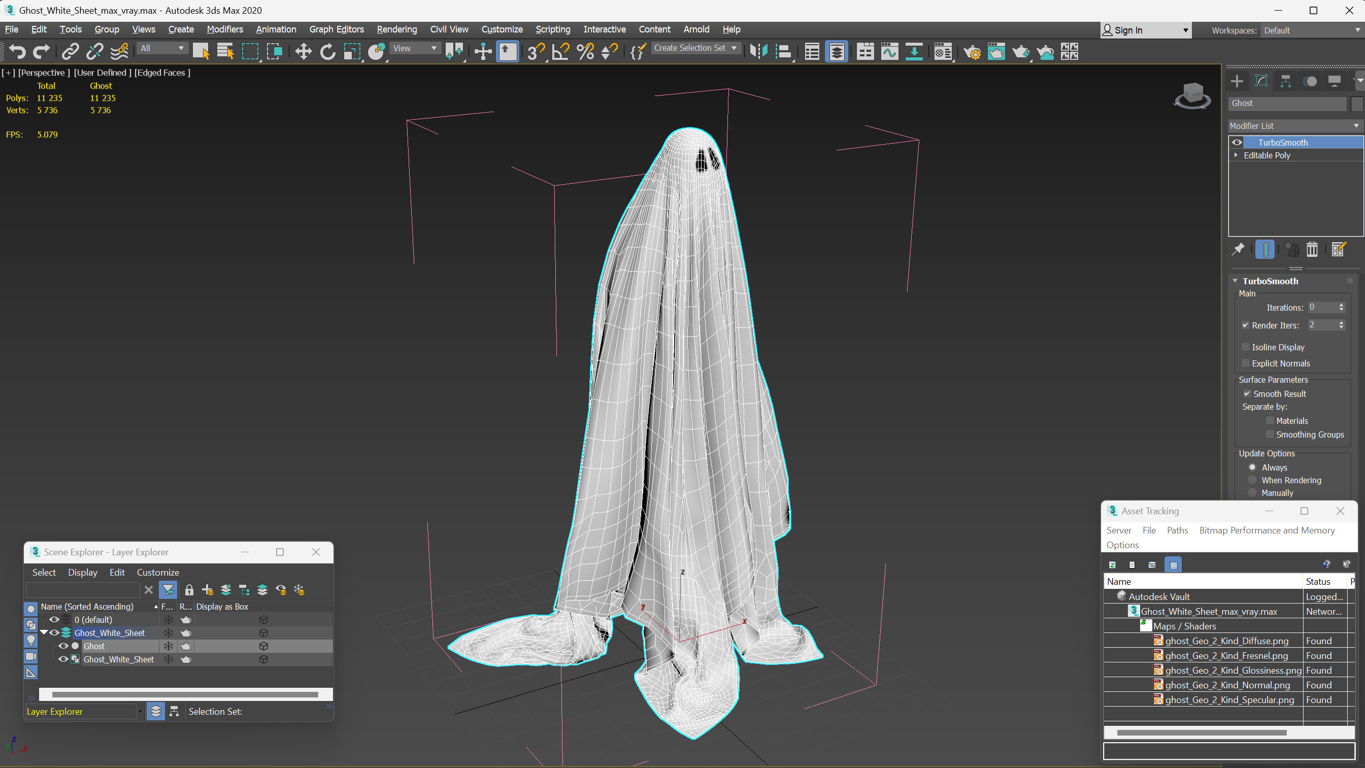 Ghost White Sheet 3D