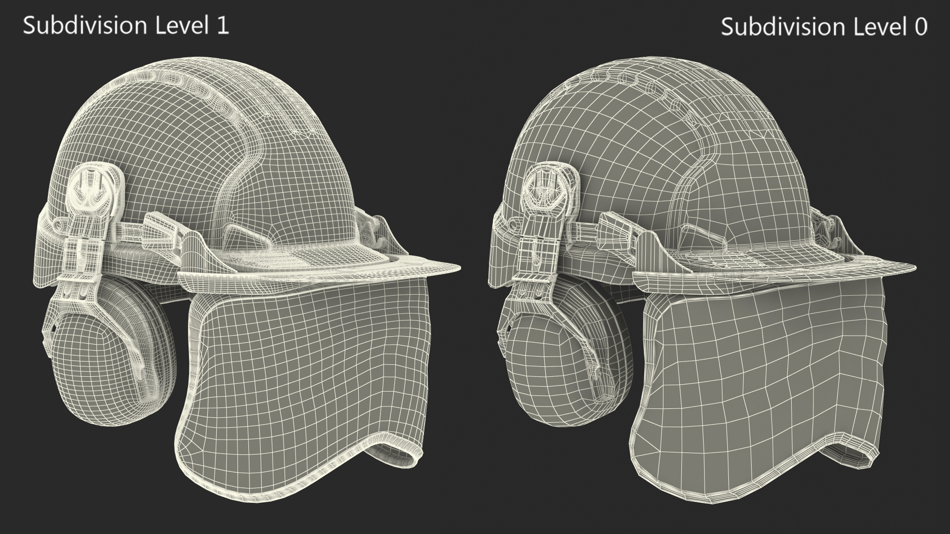 3D Yellow Orange Helmet Protect Head model