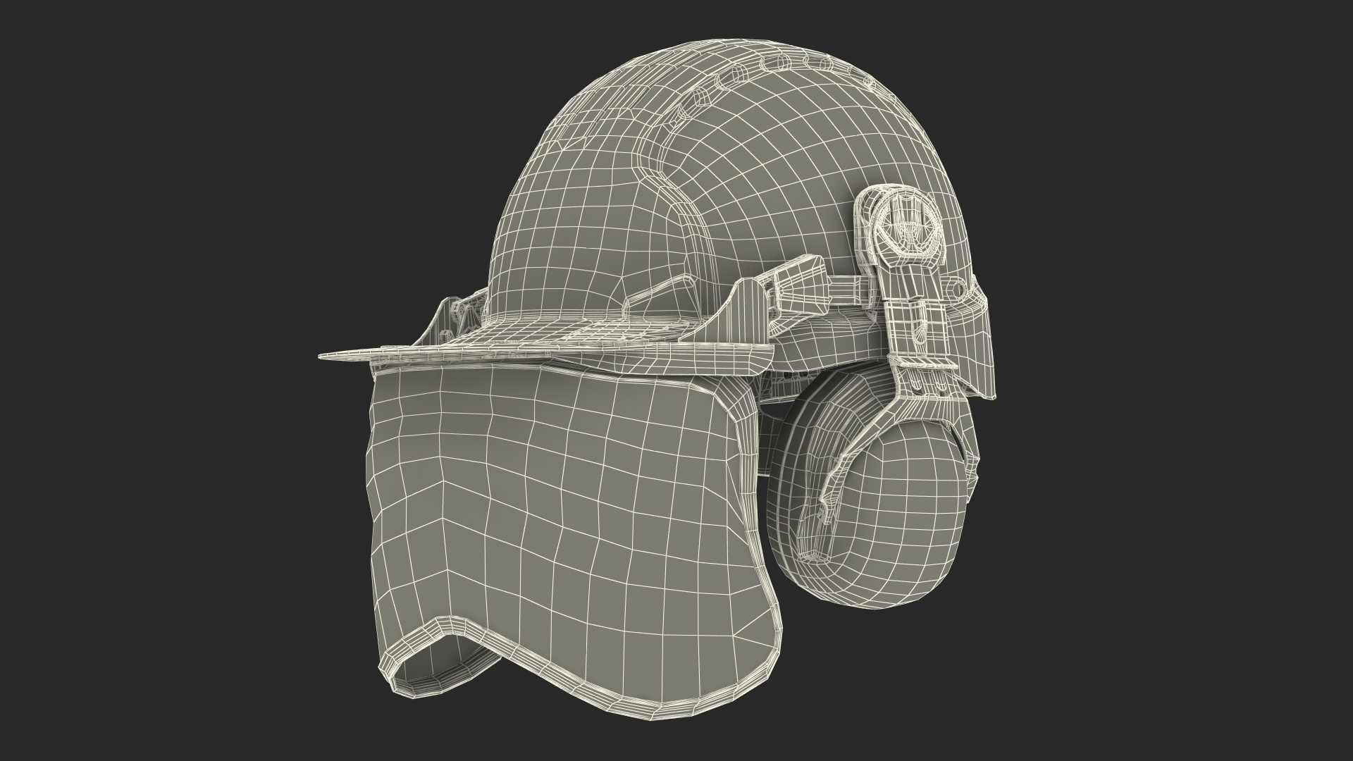 3D Yellow Orange Helmet Protect Head model