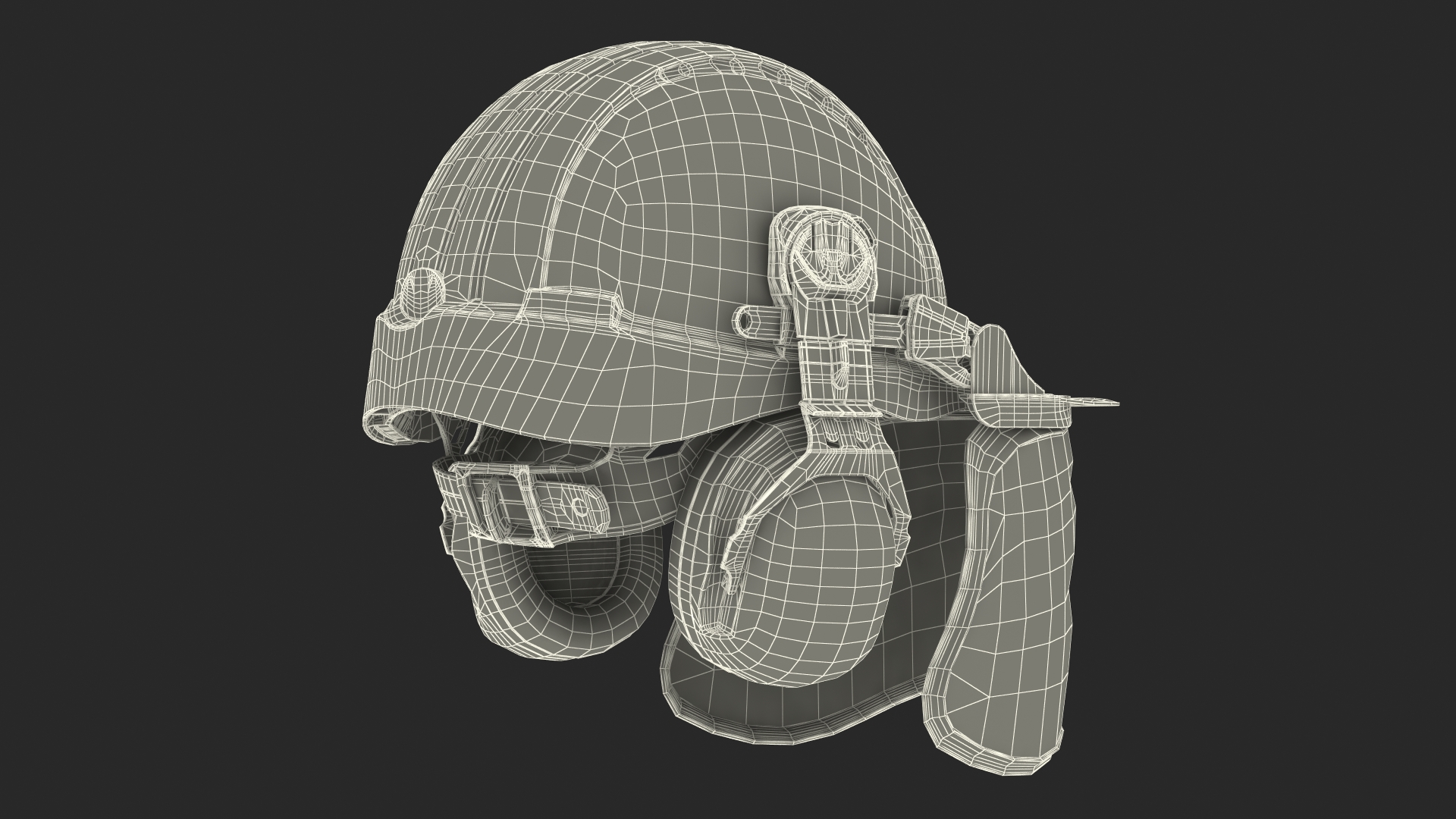 3D Yellow Orange Helmet Protect Head model