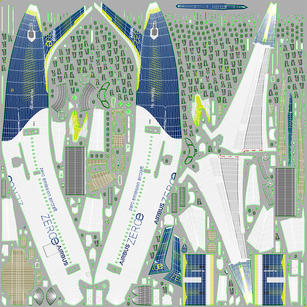 3D Airbus ZEROe Turbofan