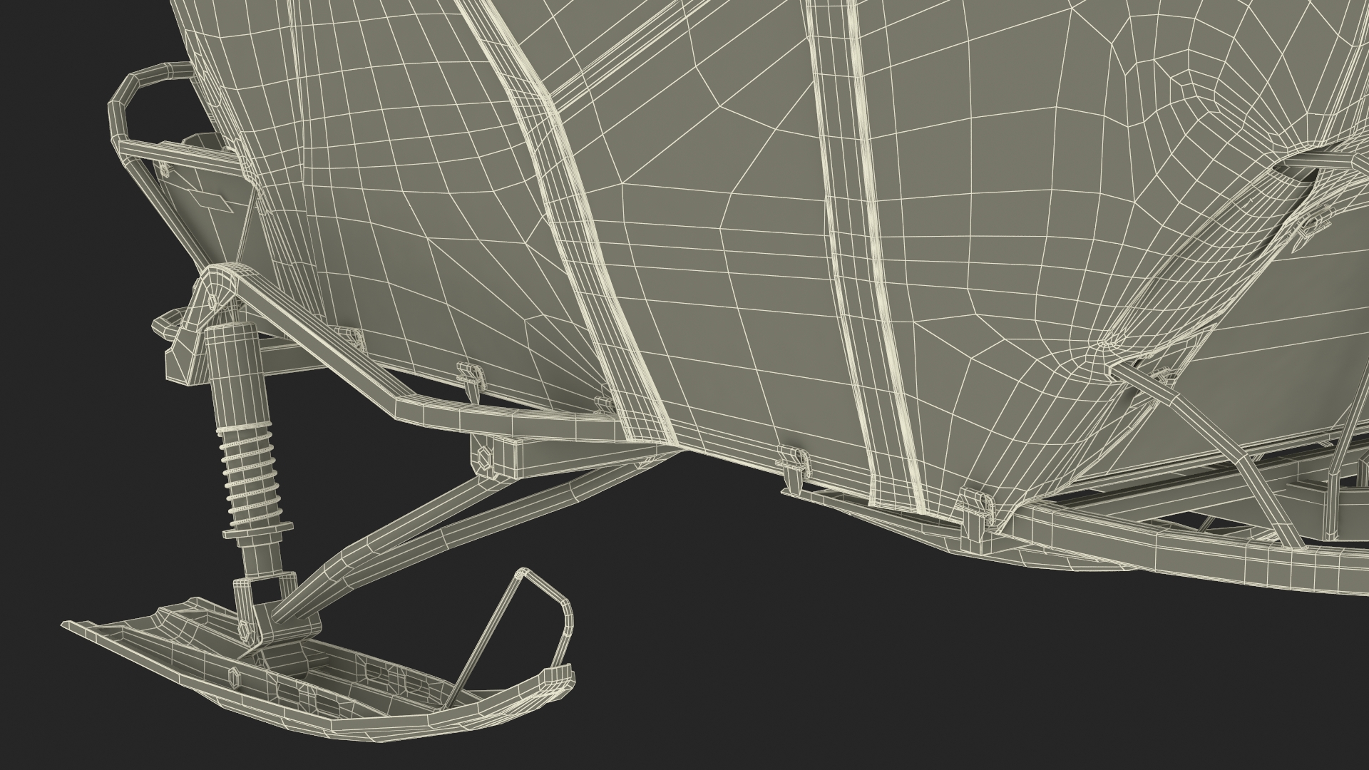 Snowmobile Carriage Trailer 3D