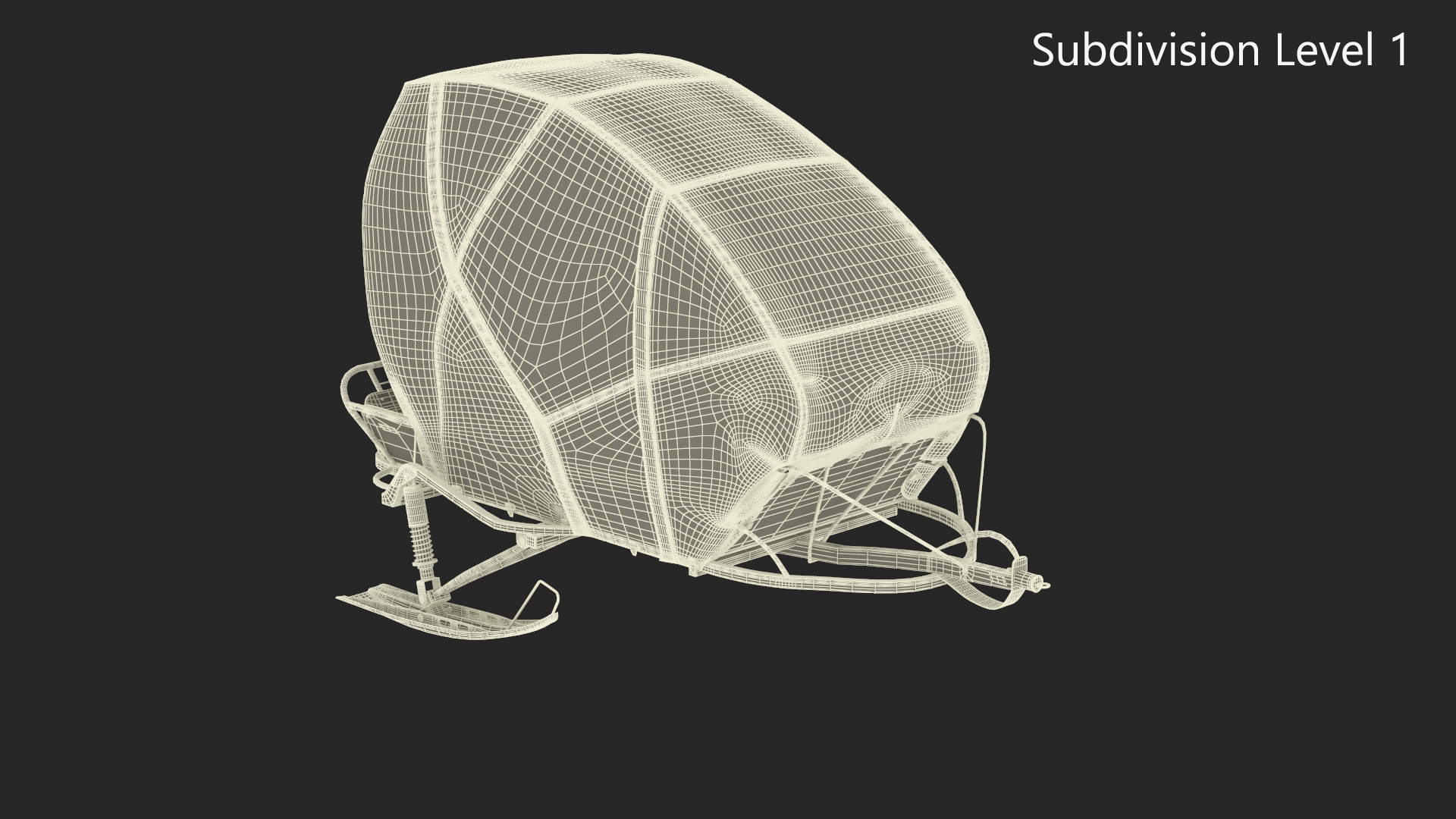 Snowmobile Carriage Trailer 3D