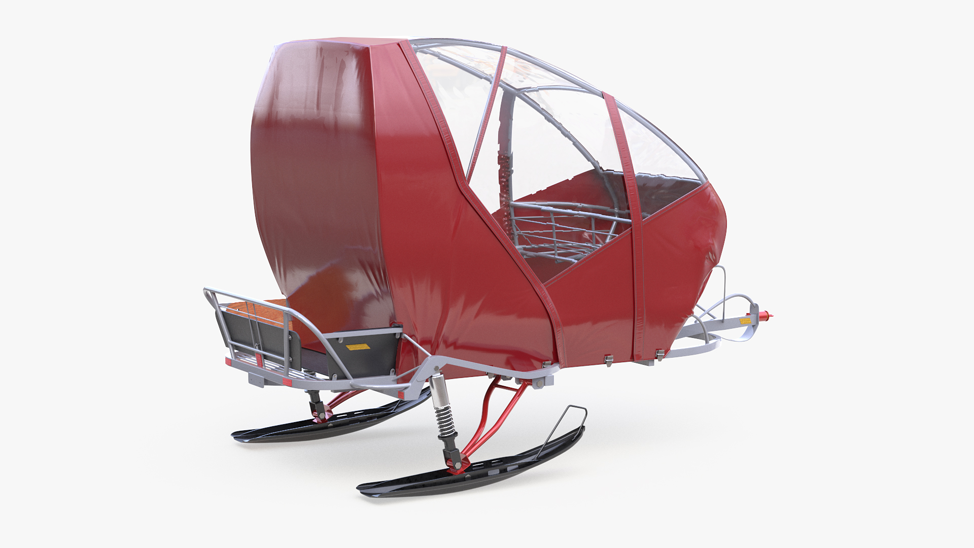 Snowmobile Carriage Trailer 3D