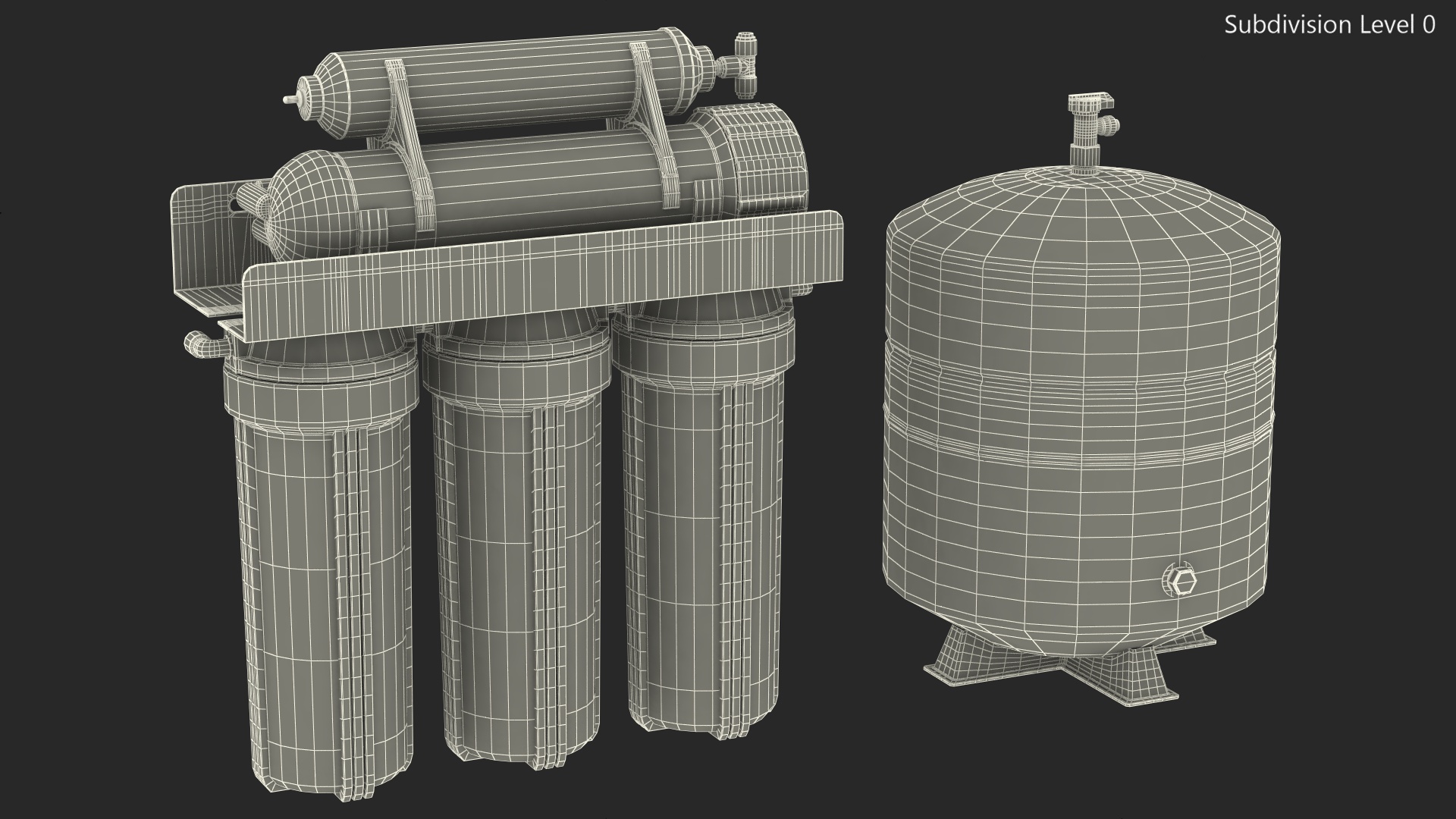 3D Reverse Osmosis Drinking Water Filtration System model
