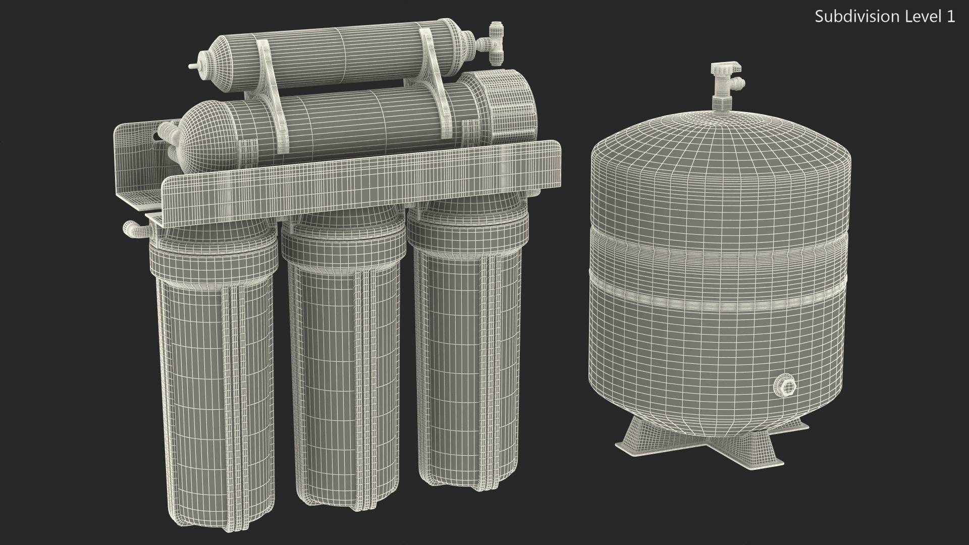 3D Reverse Osmosis Drinking Water Filtration System model