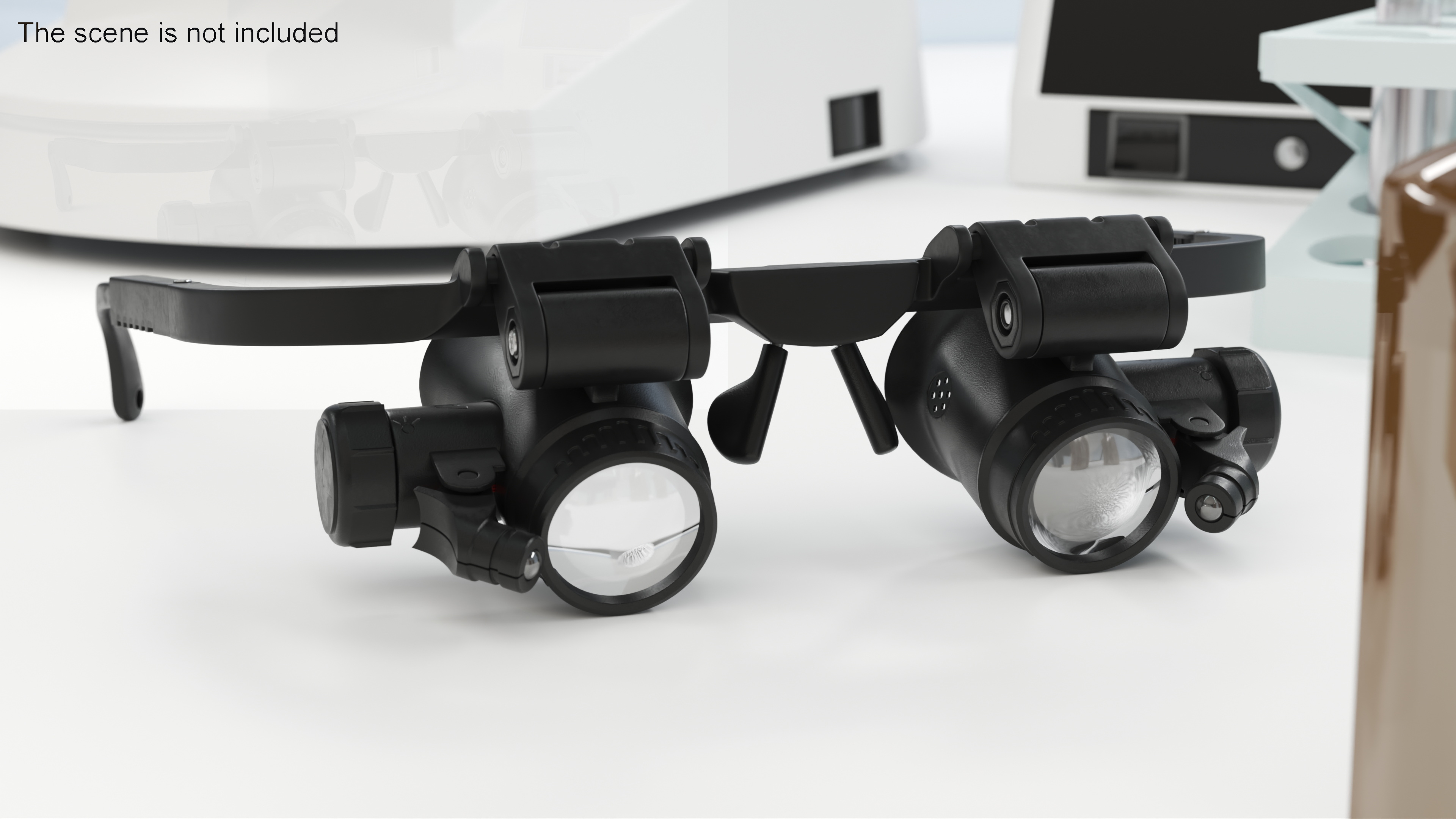 Binocular Magnifying Glasses Black 3D model