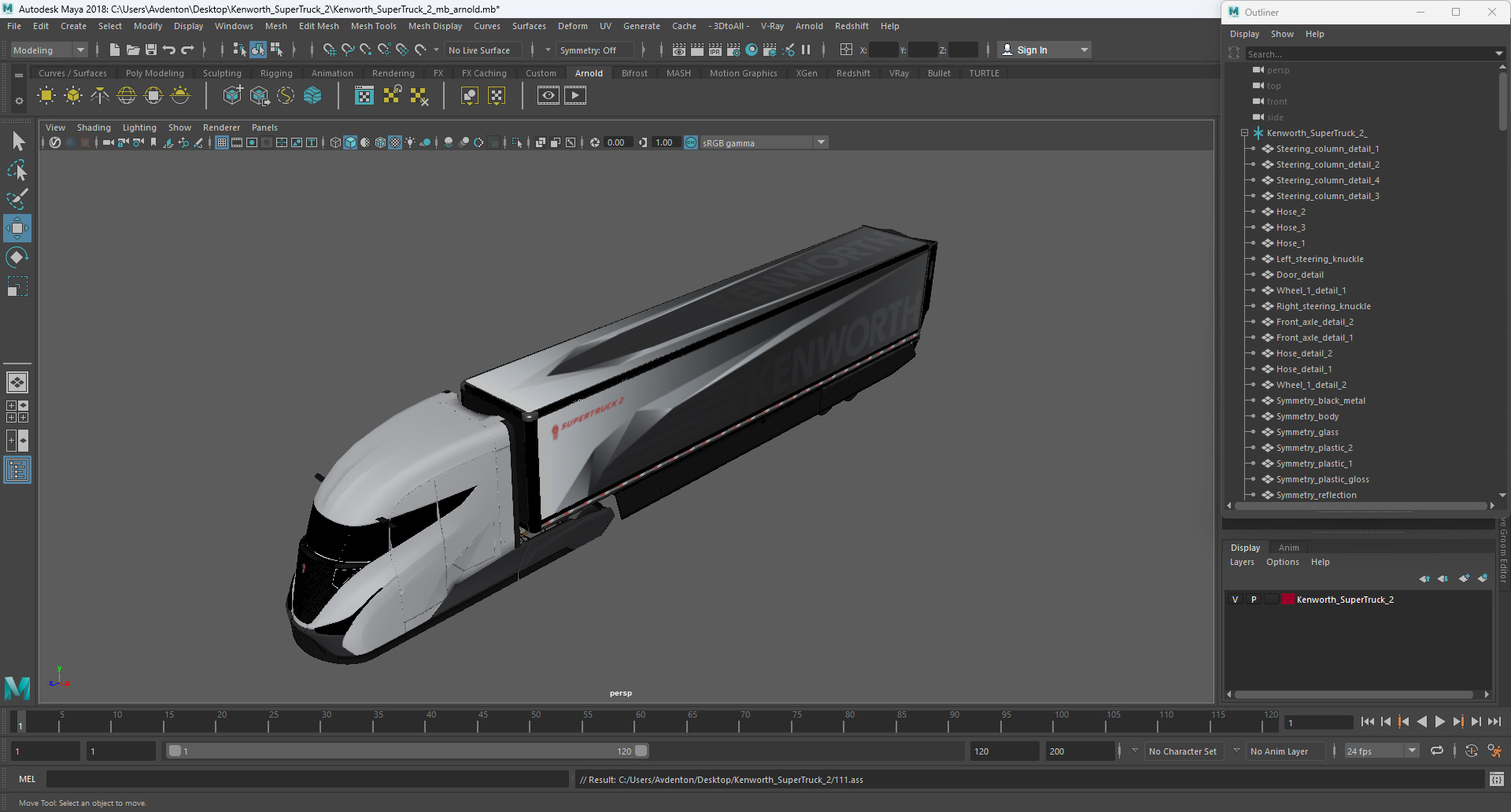 3D Kenworth SuperTruck 2