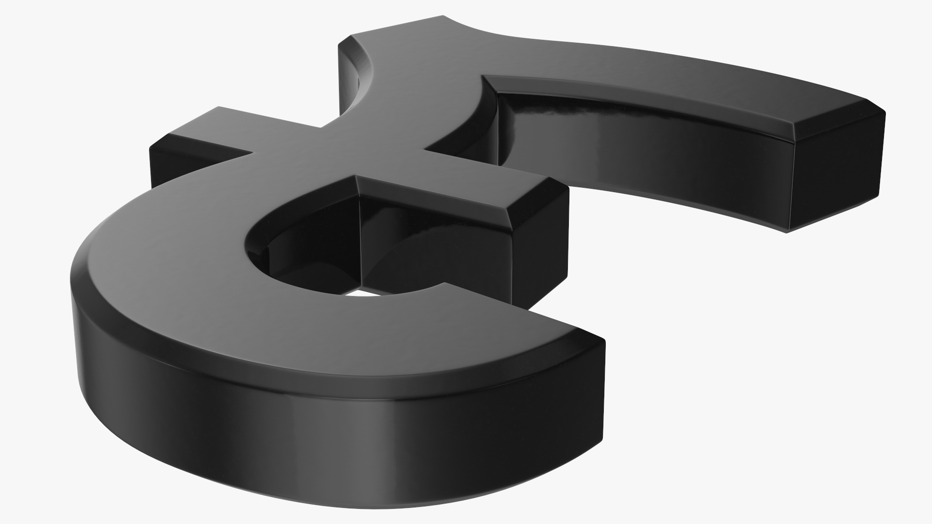 UK Pound Currency Symbol Plastic 3D
