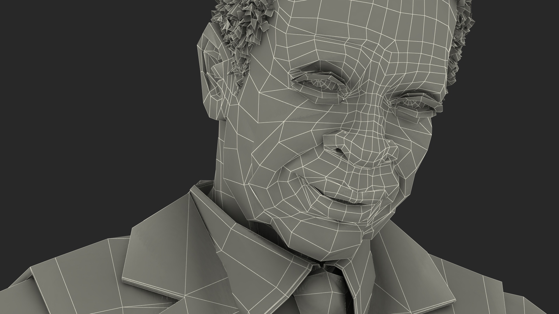 3D Afro American Old Gentleman Everyday Style Standing